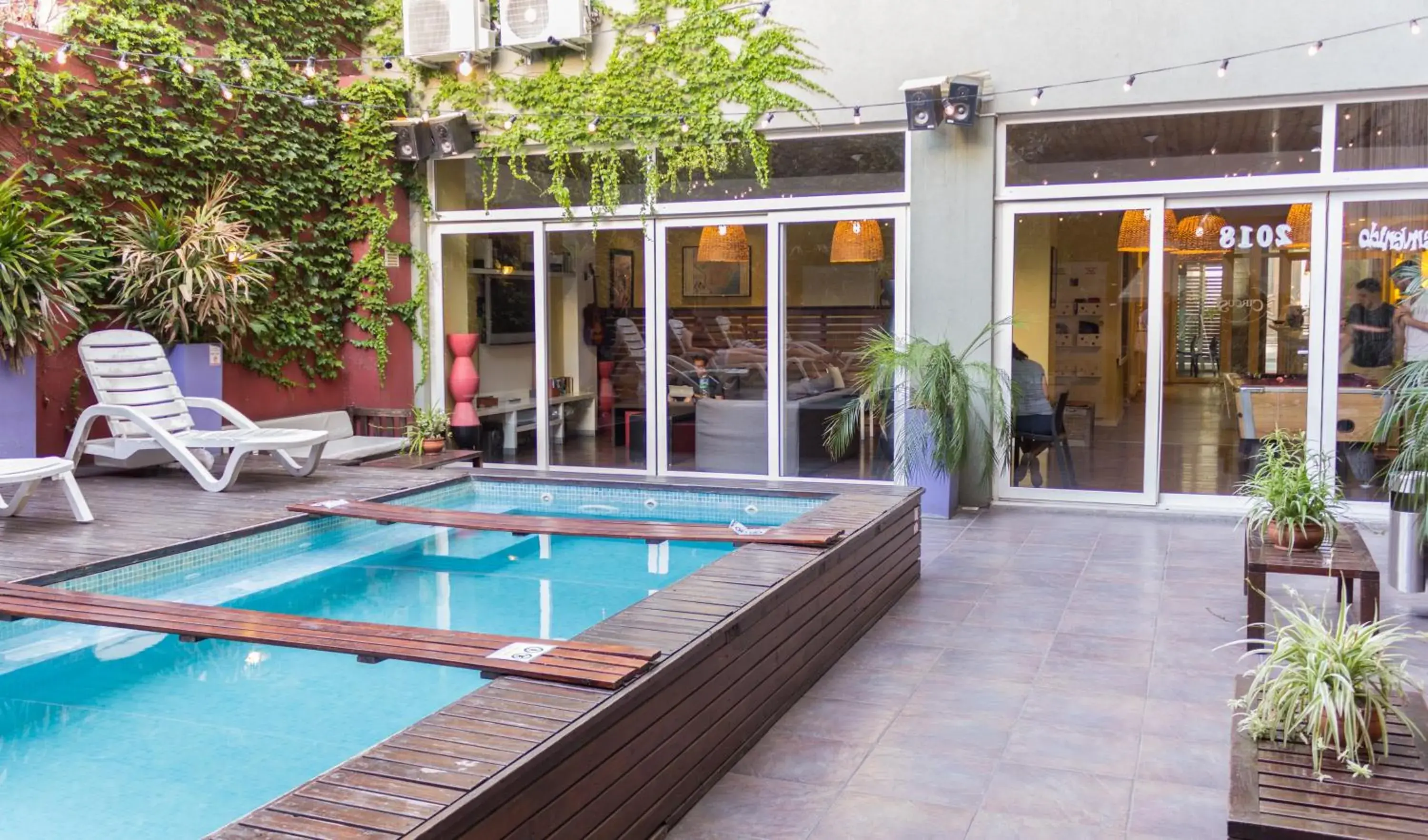 Patio, Swimming Pool in Circus Hostel