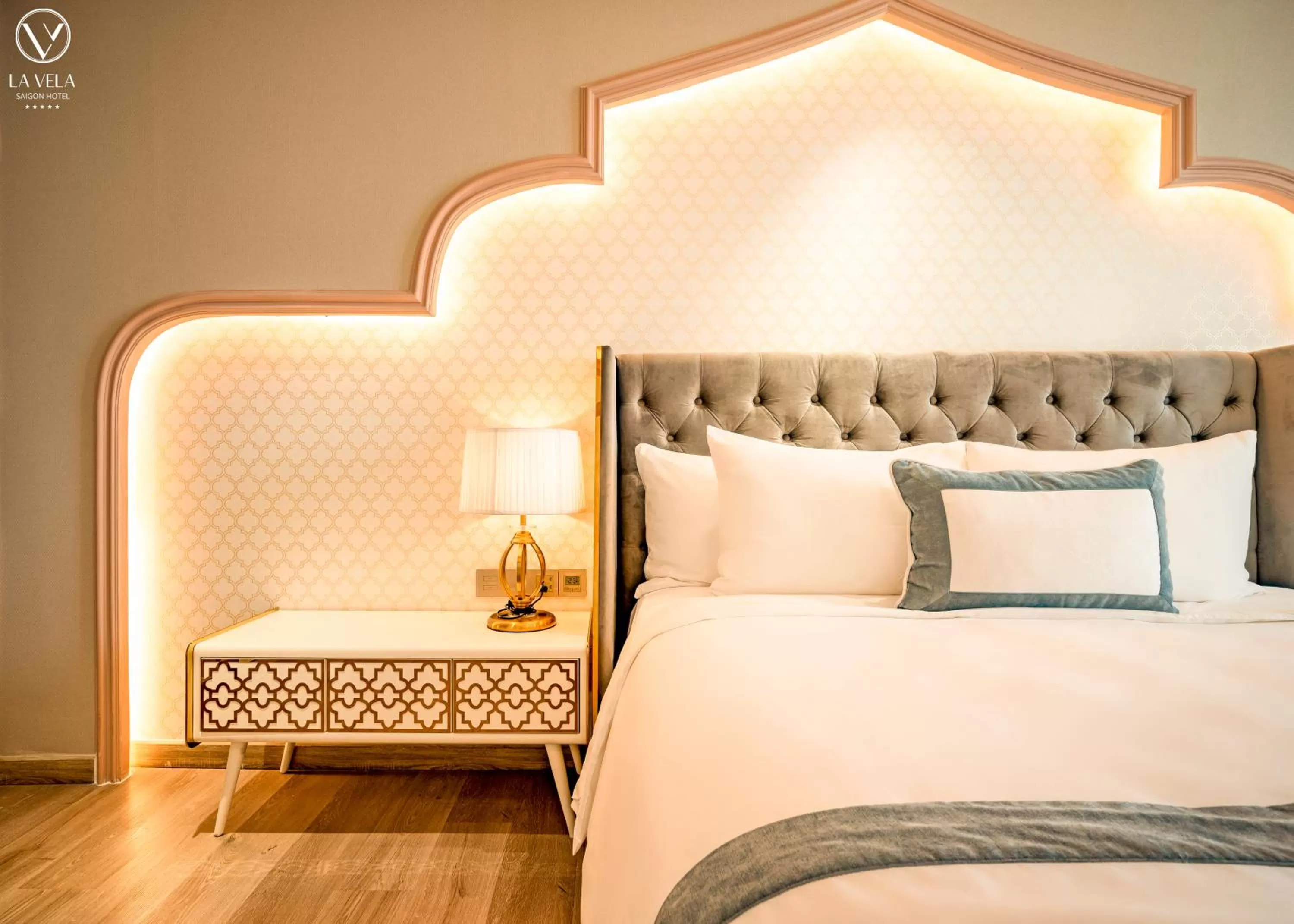 Bedroom, Bed in La Vela Saigon Hotel