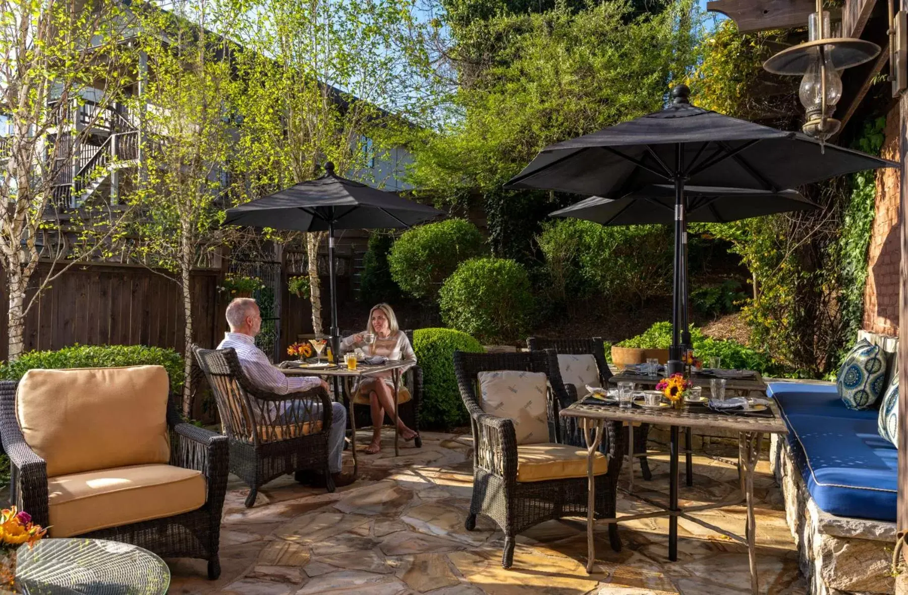 Patio, Restaurant/Places to Eat in The White Birch Inn