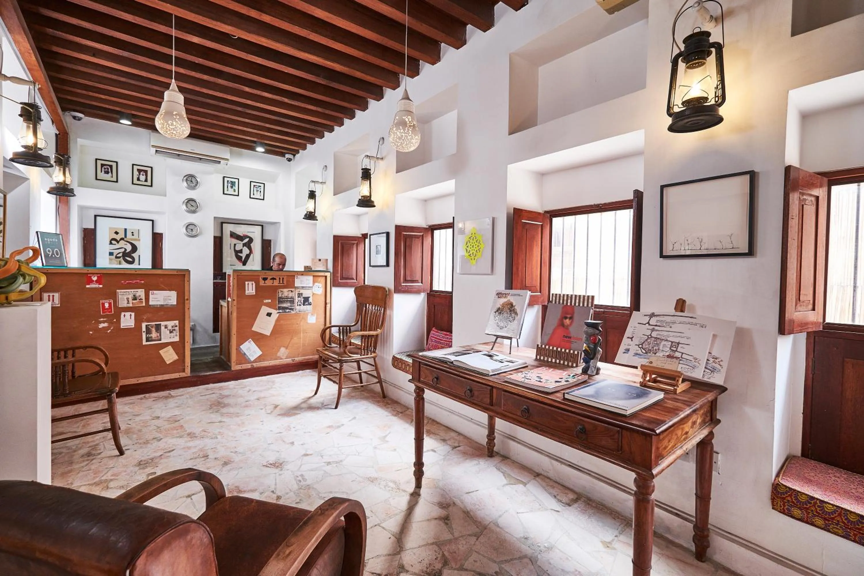 Library in XVA Art Hotel