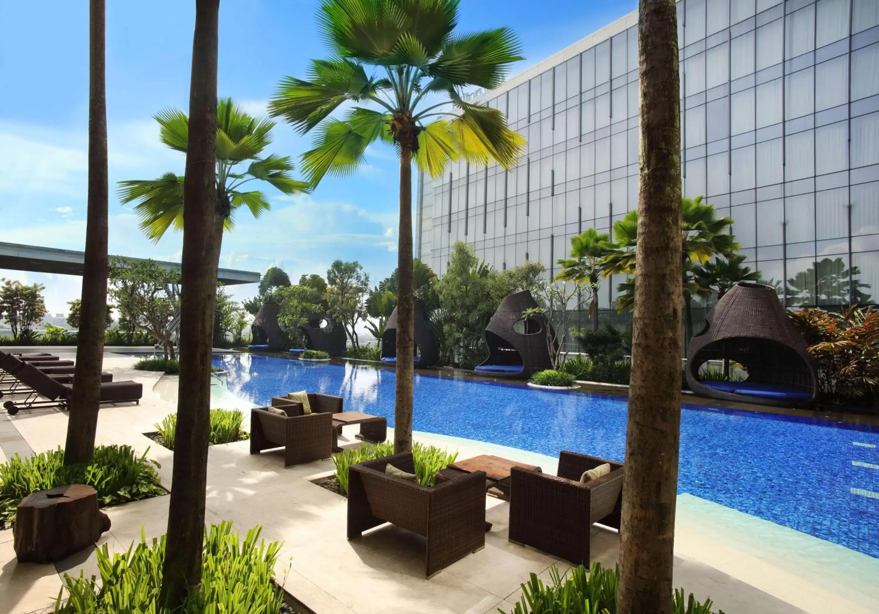 Pool view, Swimming Pool in Hilton Bandung