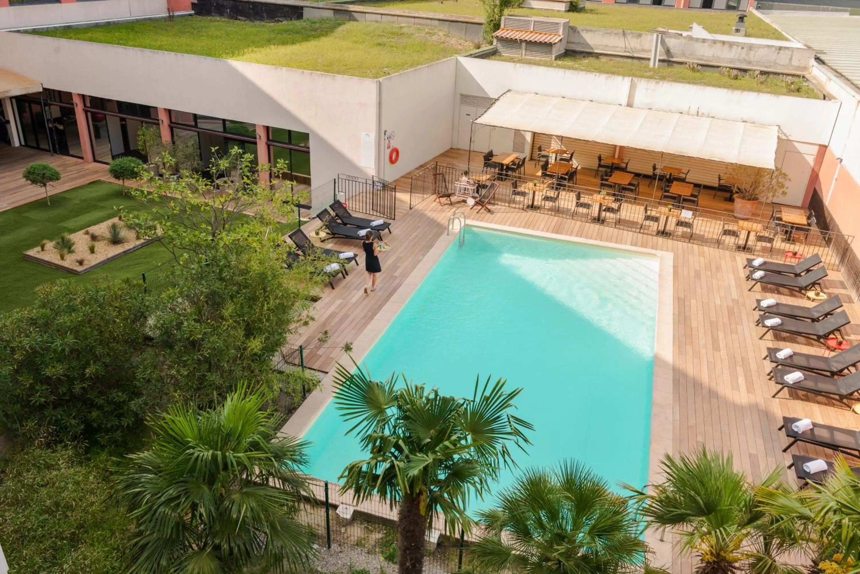 Patio, Pool View in Best Western Le Galice Centre Ville