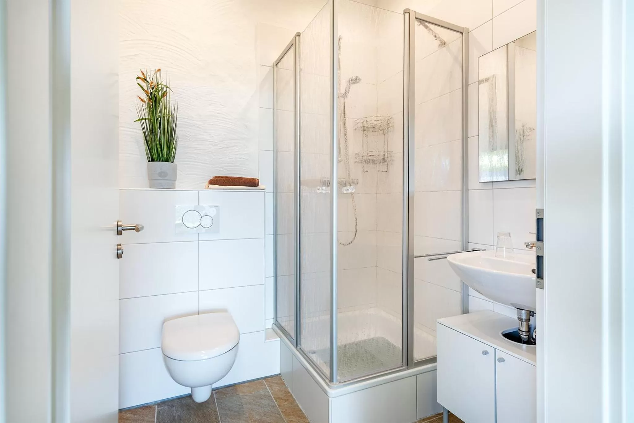 Shower in Villa Moorstern am Badesee Tannenhausen