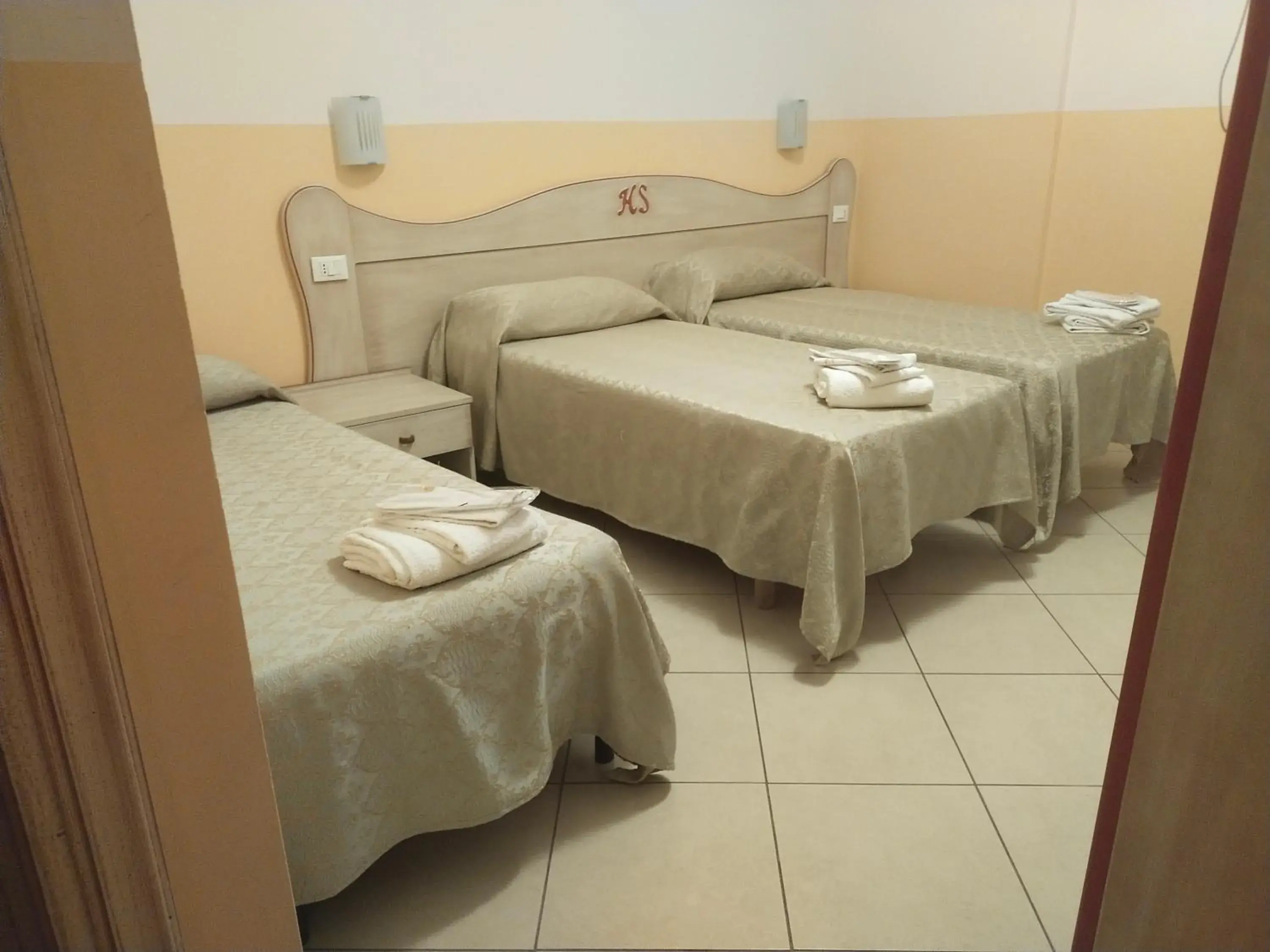 Bed in Hotel Sagittario