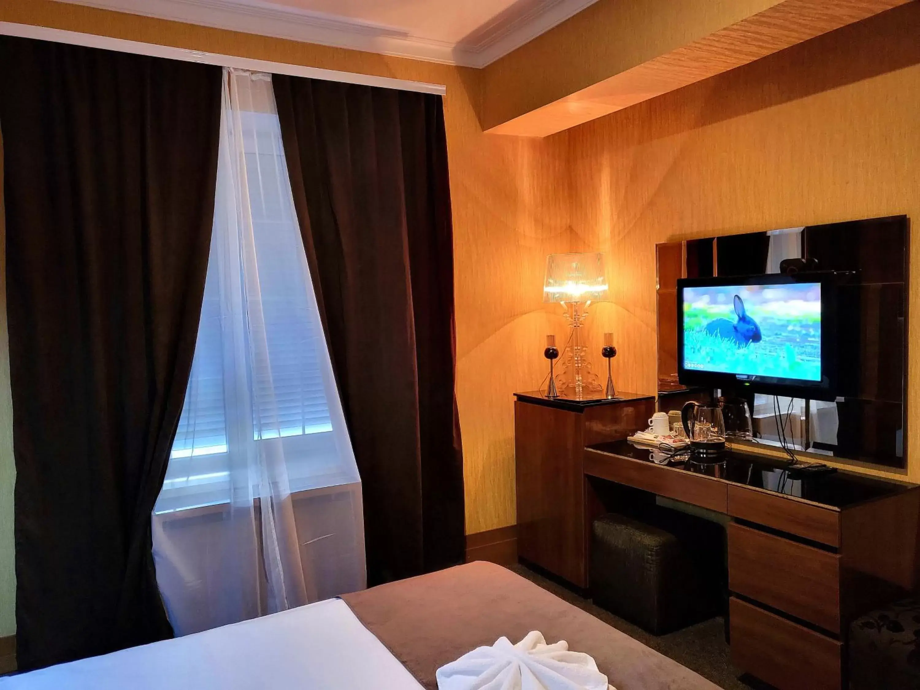 Bed, TV/Entertainment Center in Maxim Pasha Hotel