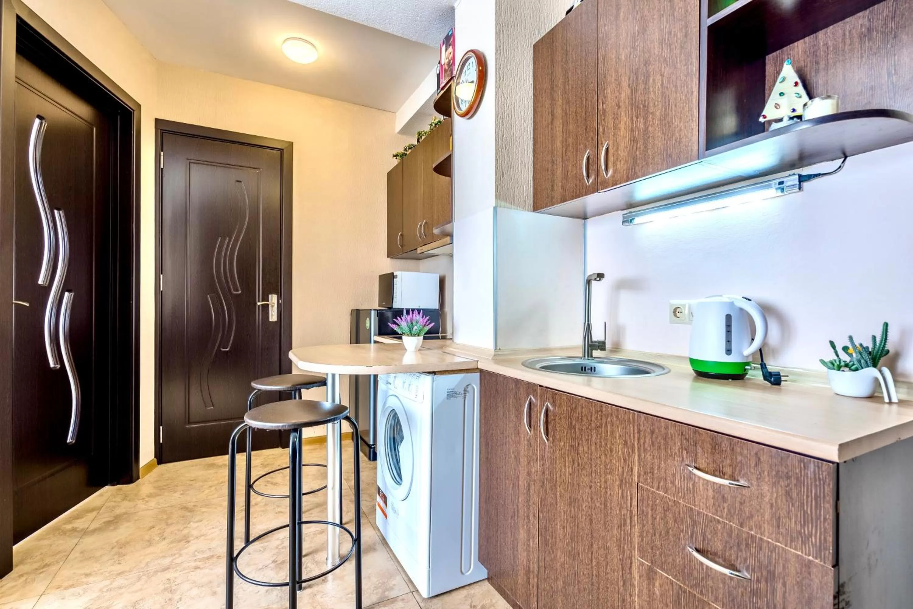 Kitchen or kitchenette in 2-room Apartment NFT Gudauri Penta 503