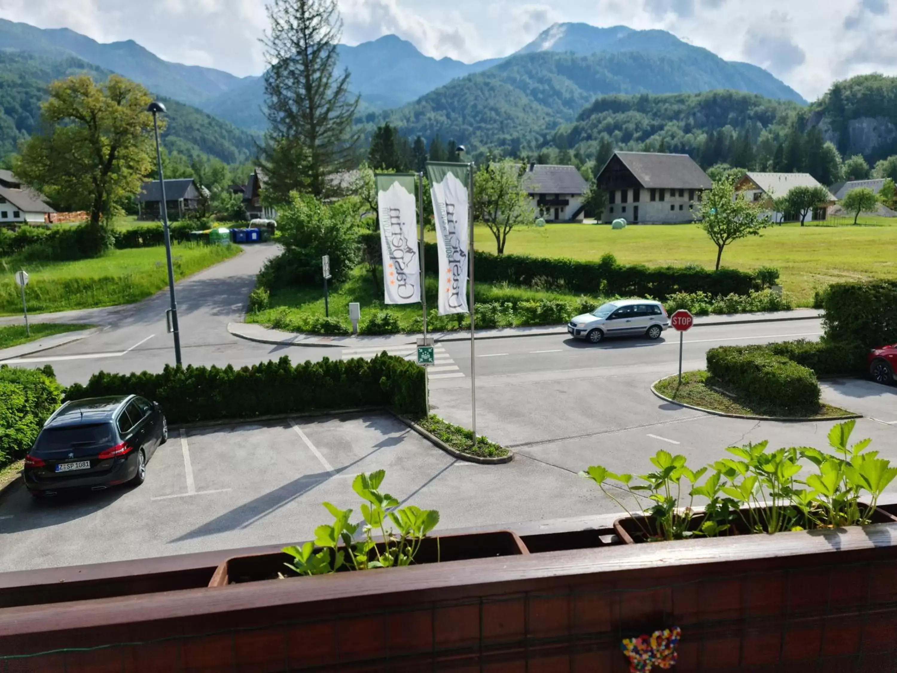 View (from property/room), Mountain View in Hotel Gasperin Bohinj