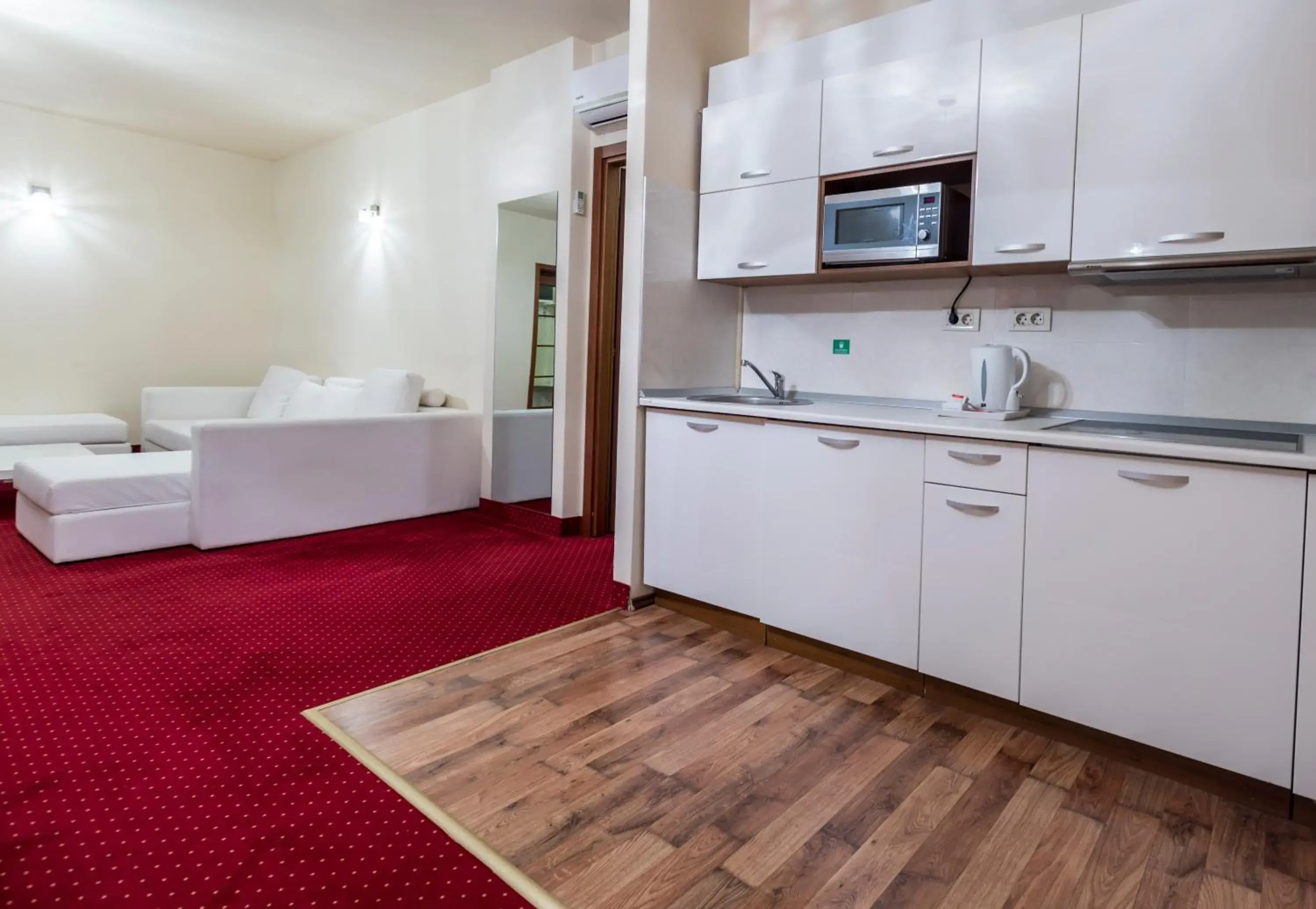 Seating area, Kitchen/Kitchenette in Orhideea Residence & Spa