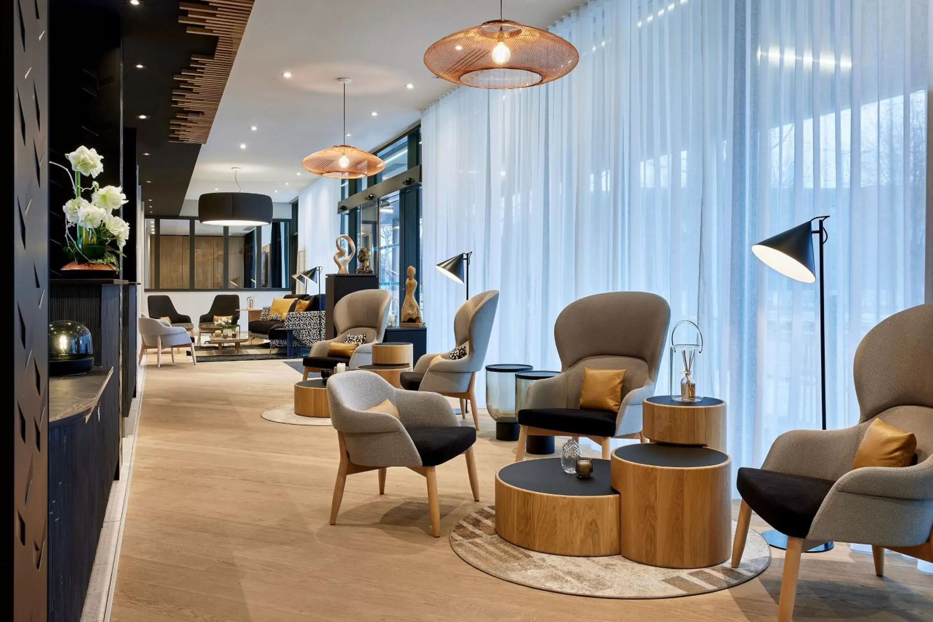 Lobby or reception, Lounge/Bar in AC Hotel by Marriott Strasbourg