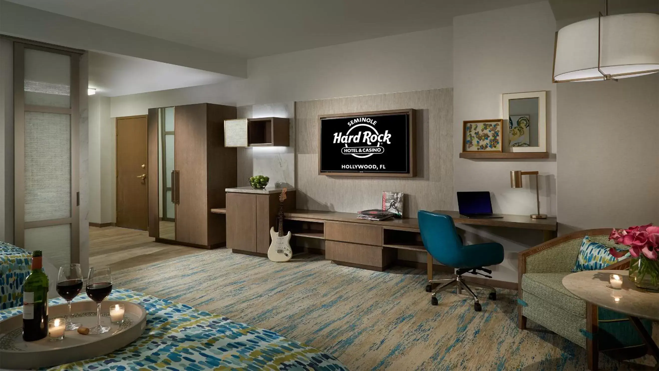 TV and multimedia in The Guitar Hotel at Seminole Hard Rock Hotel & Casino