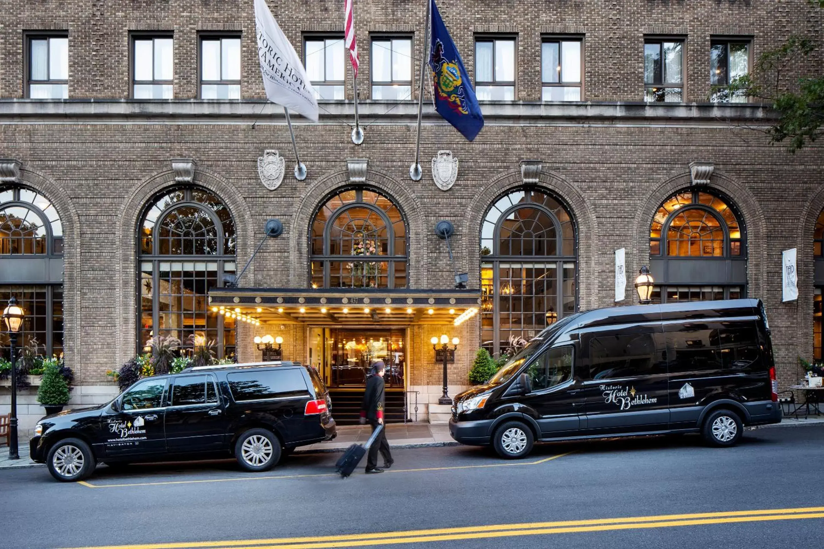 Facade/entrance, Property Building in Historic Hotel Bethlehem