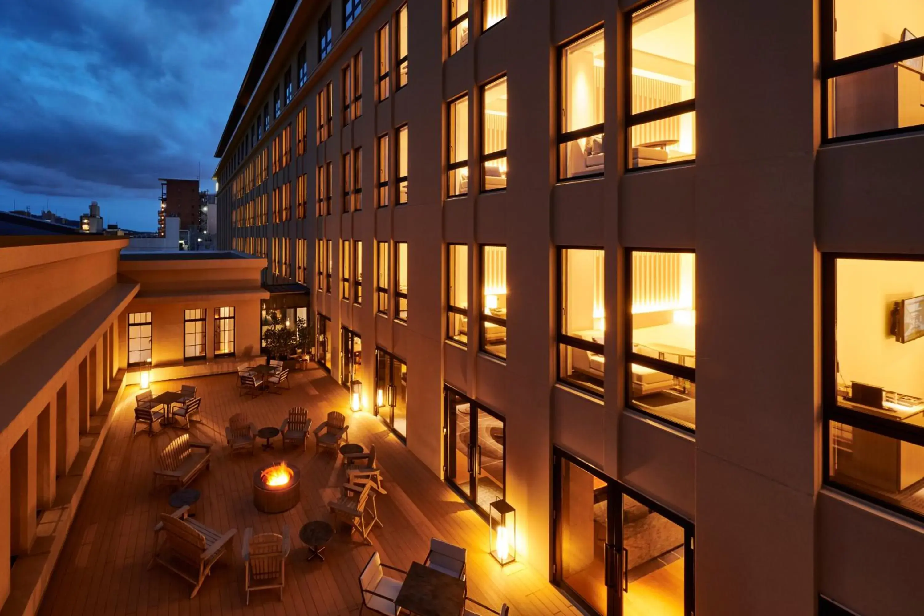 Balcony/Terrace in The Gate Hotel Kyoto Takasegawa by Hulic