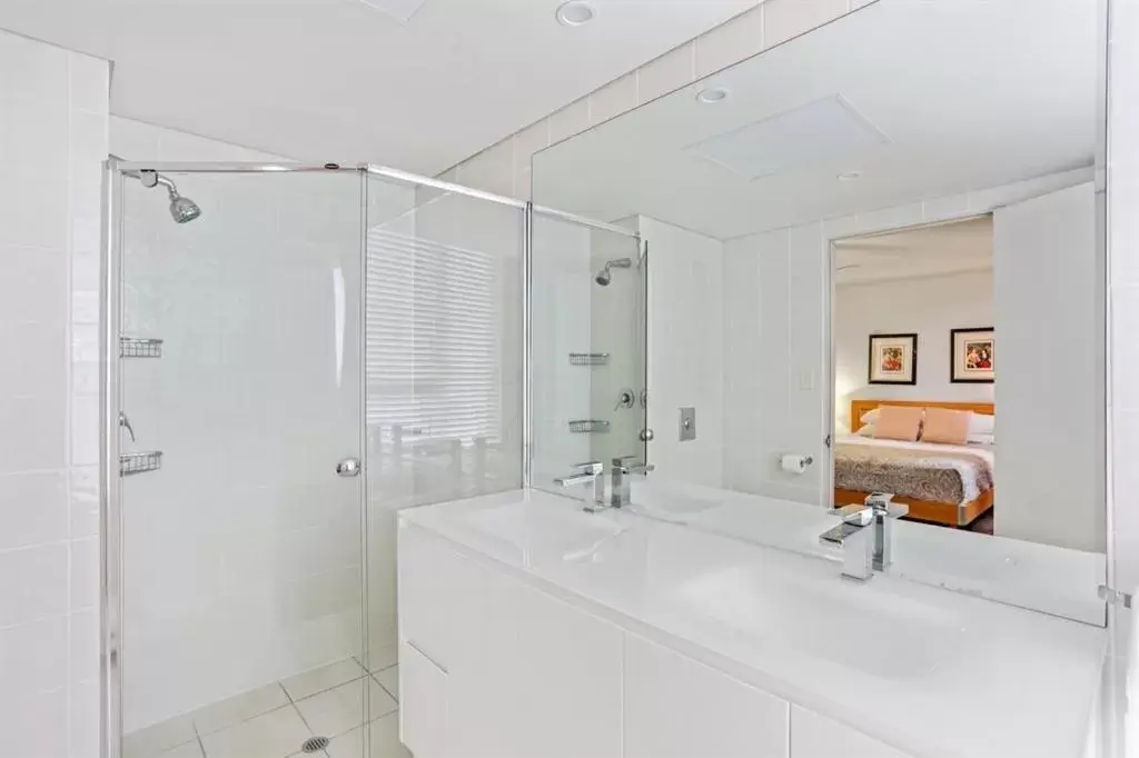 Bathroom in One The Esplanade Apartments on Surfers Paradise