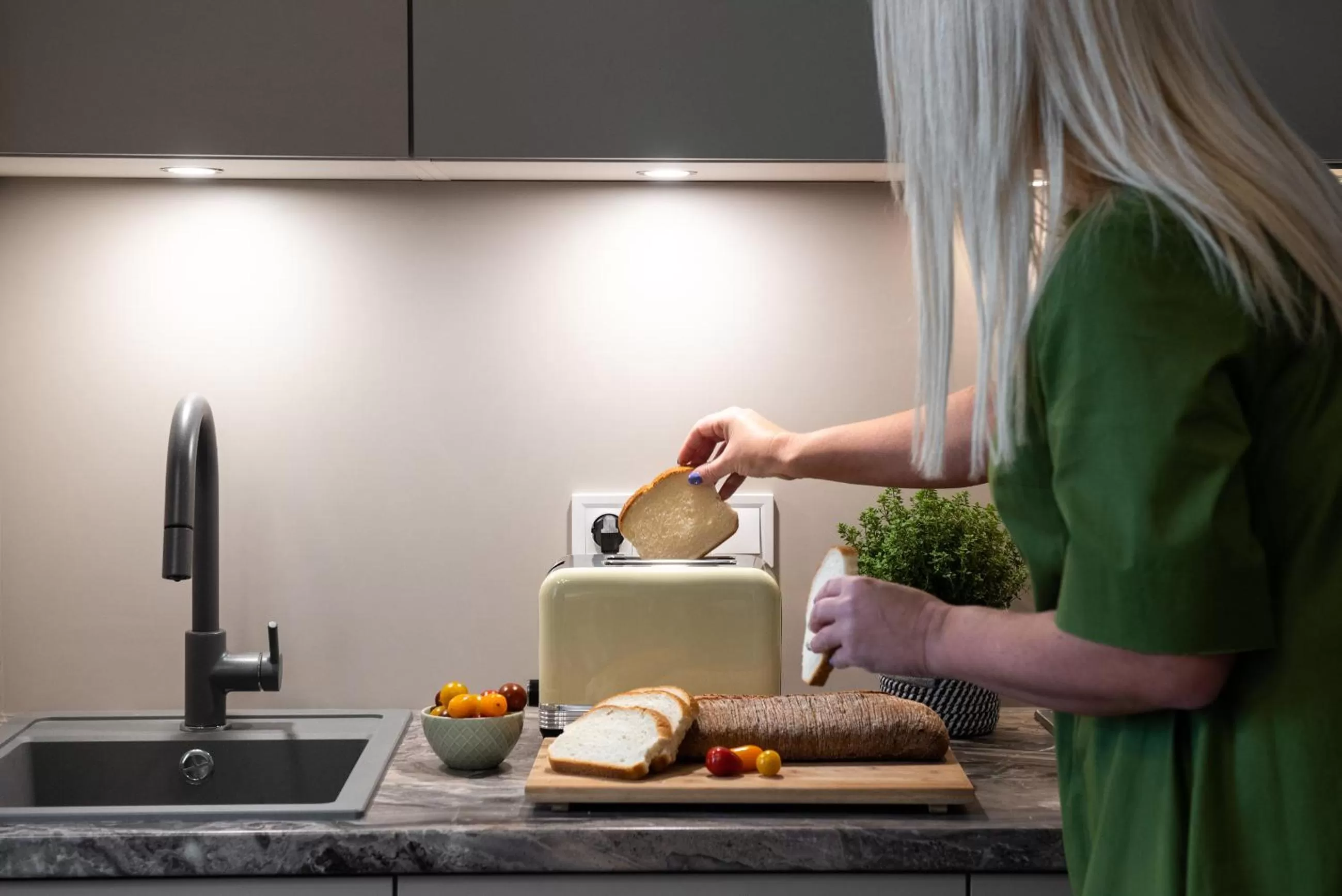 Kitchen or kitchenette in Aparthotel Amella