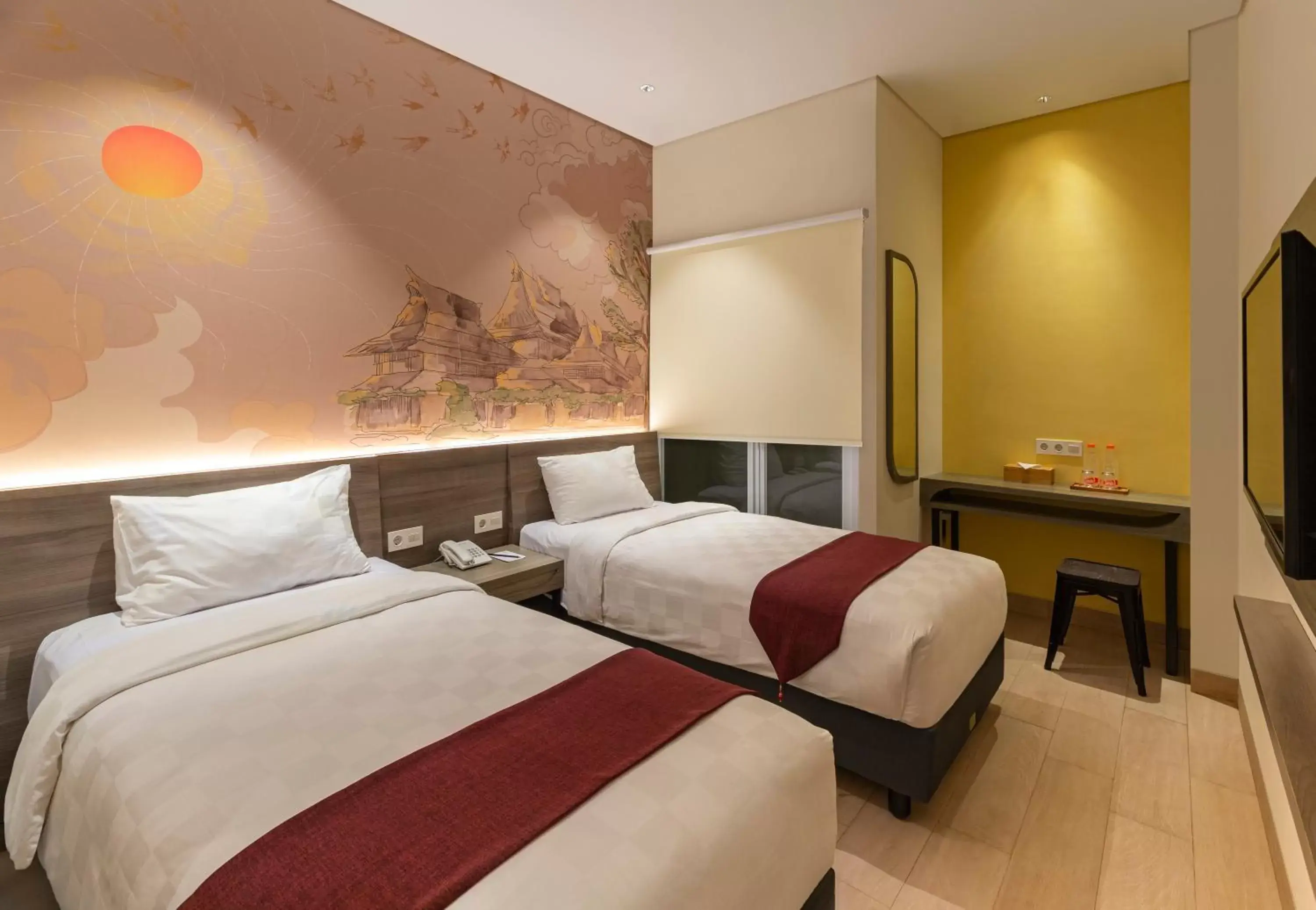 Deluxe Twin Room in Hotel 88 Alun Alun Bandung By WH Deluxe Twin Room in Hotel 88 Alun Alun Bandung By WH