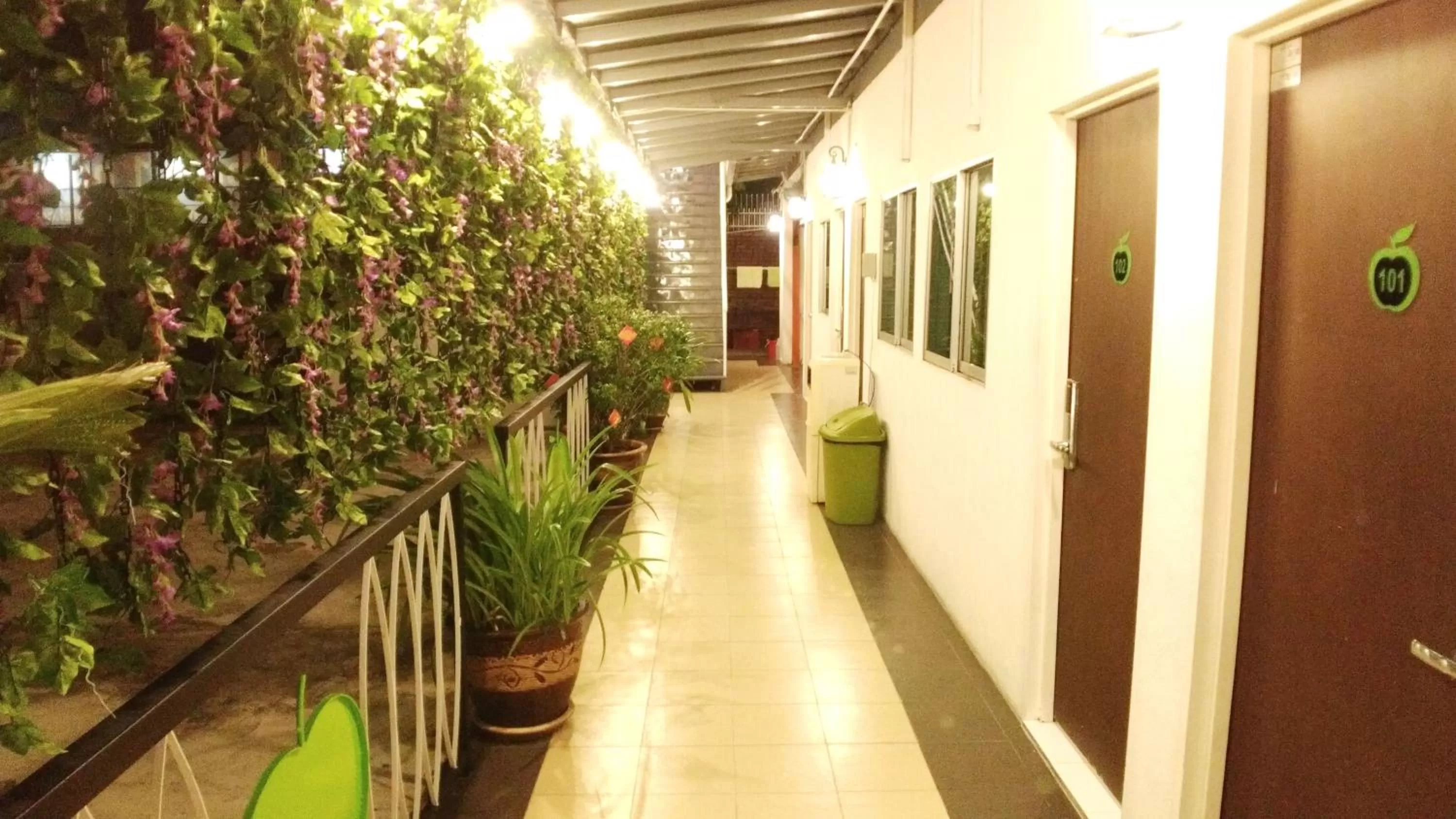 People in Apple 1 Hotel Gurney