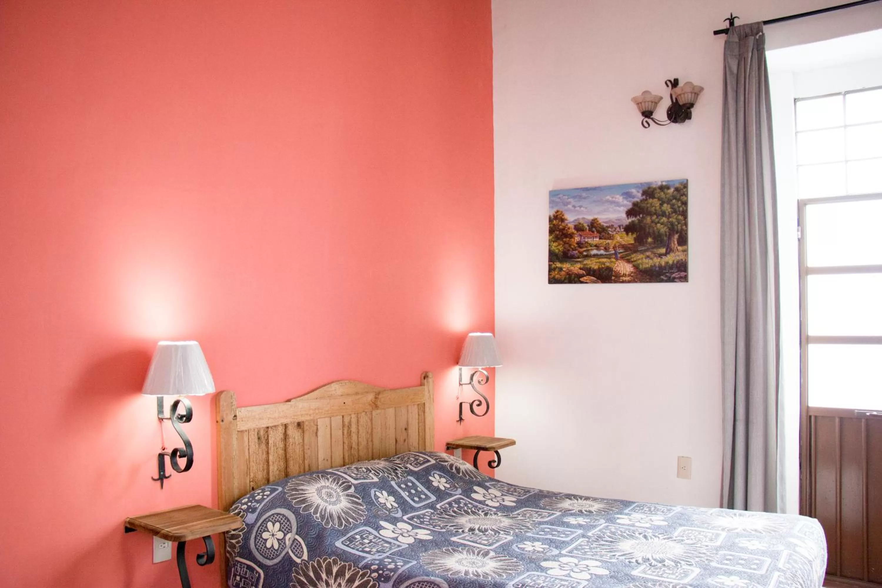 Decorative detail, Bed in Hotel Rincón Poblano