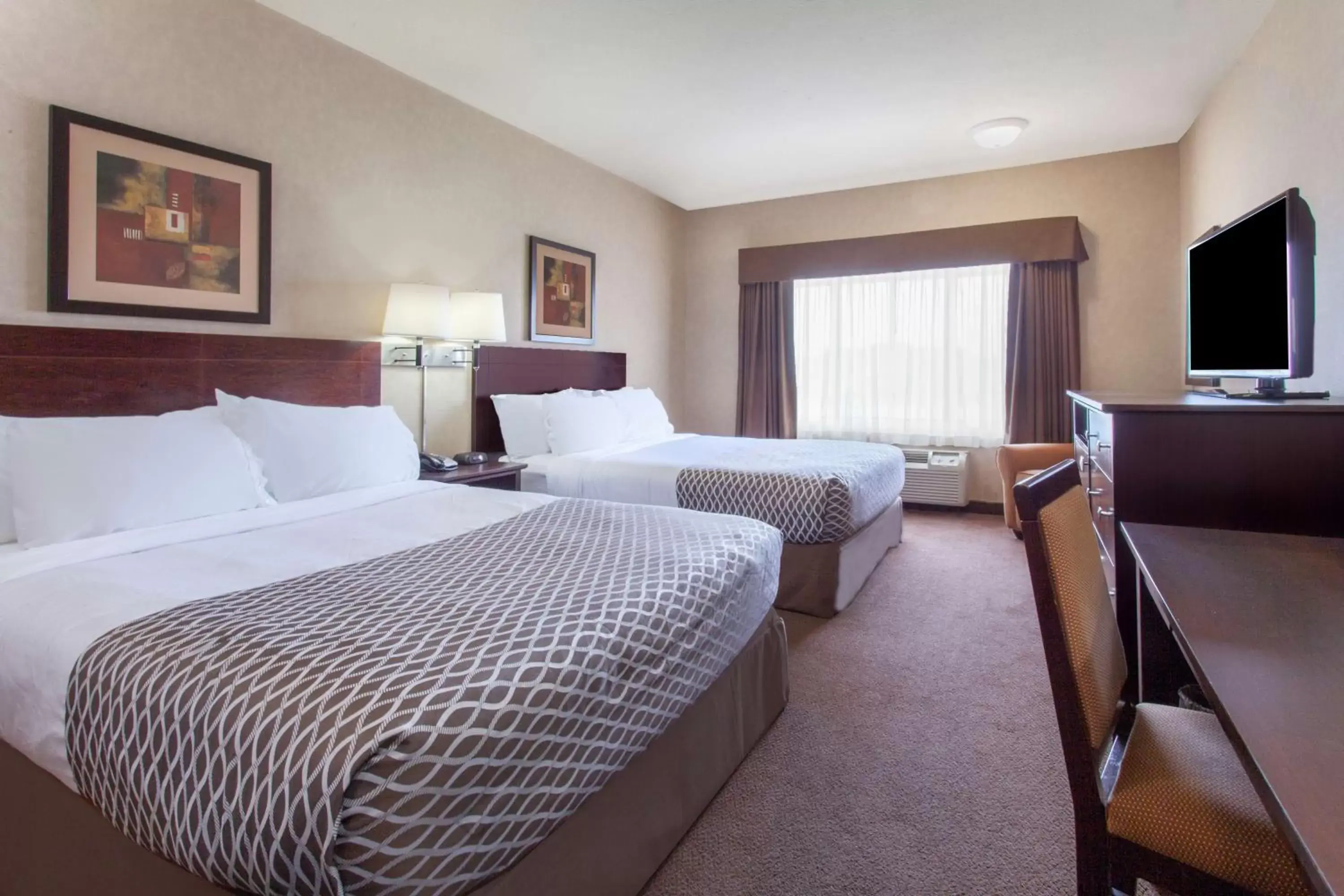 Double Room with Two Double Beds - Non-Smoking in Ramada by Wyndham Camrose