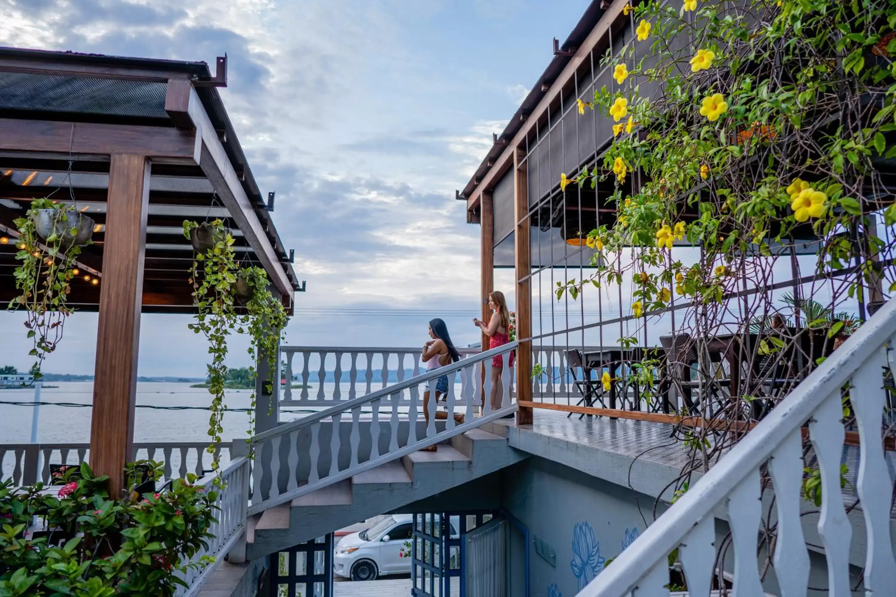 Lounge or bar, Balcony/Terrace in Hotel Casona de La Isla