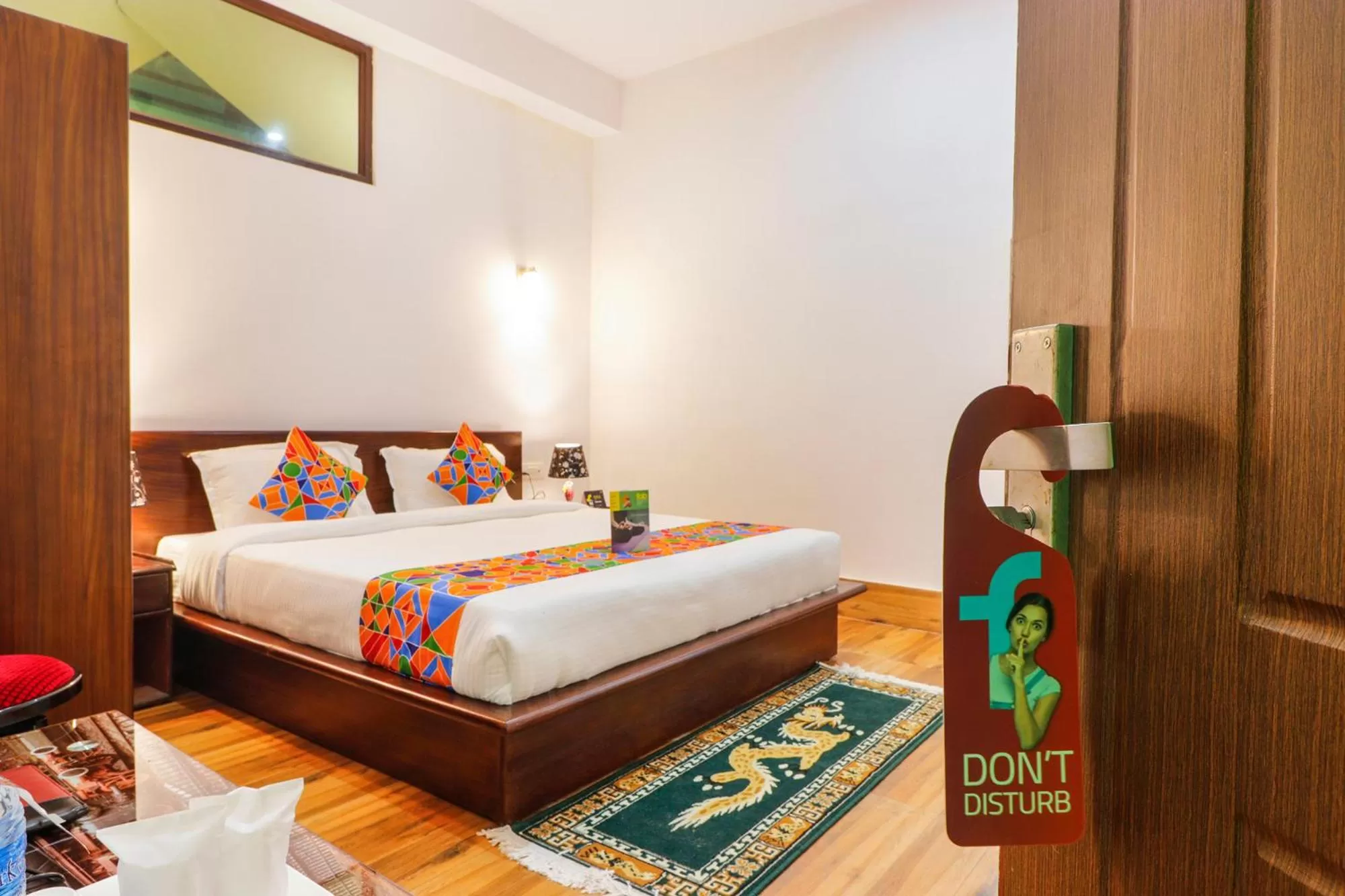 Bedroom, Bed in FabHotel Greenery View Middle Lingding ICAR Road
