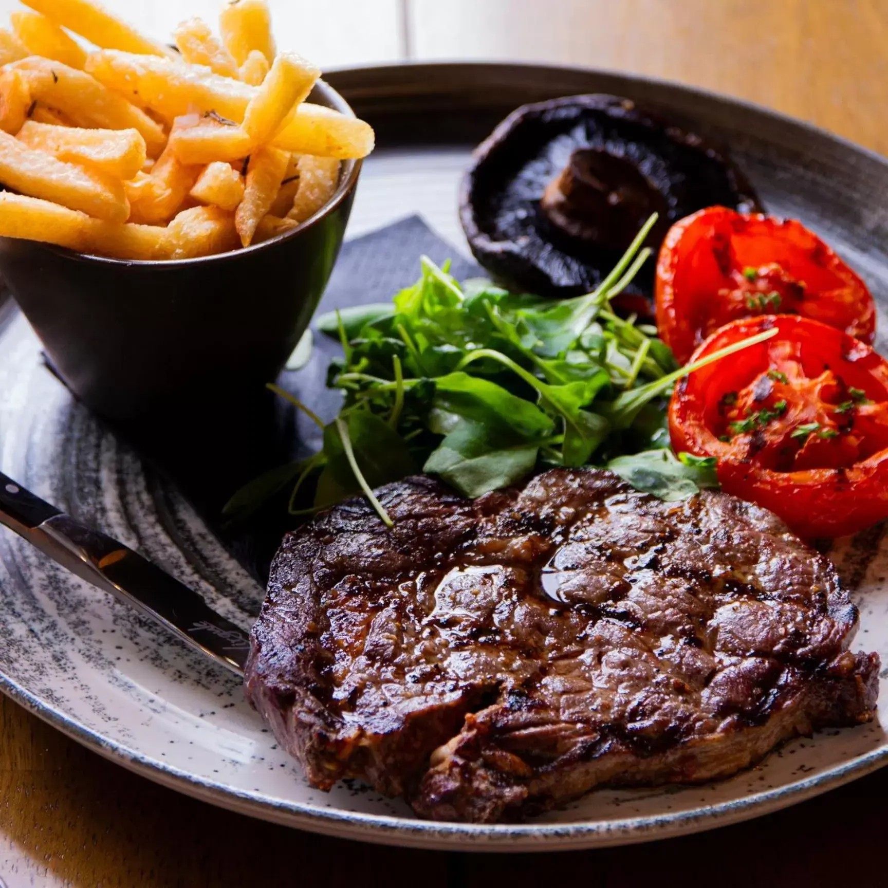 Food in The Kings Head Inn, home of The Acle Steak