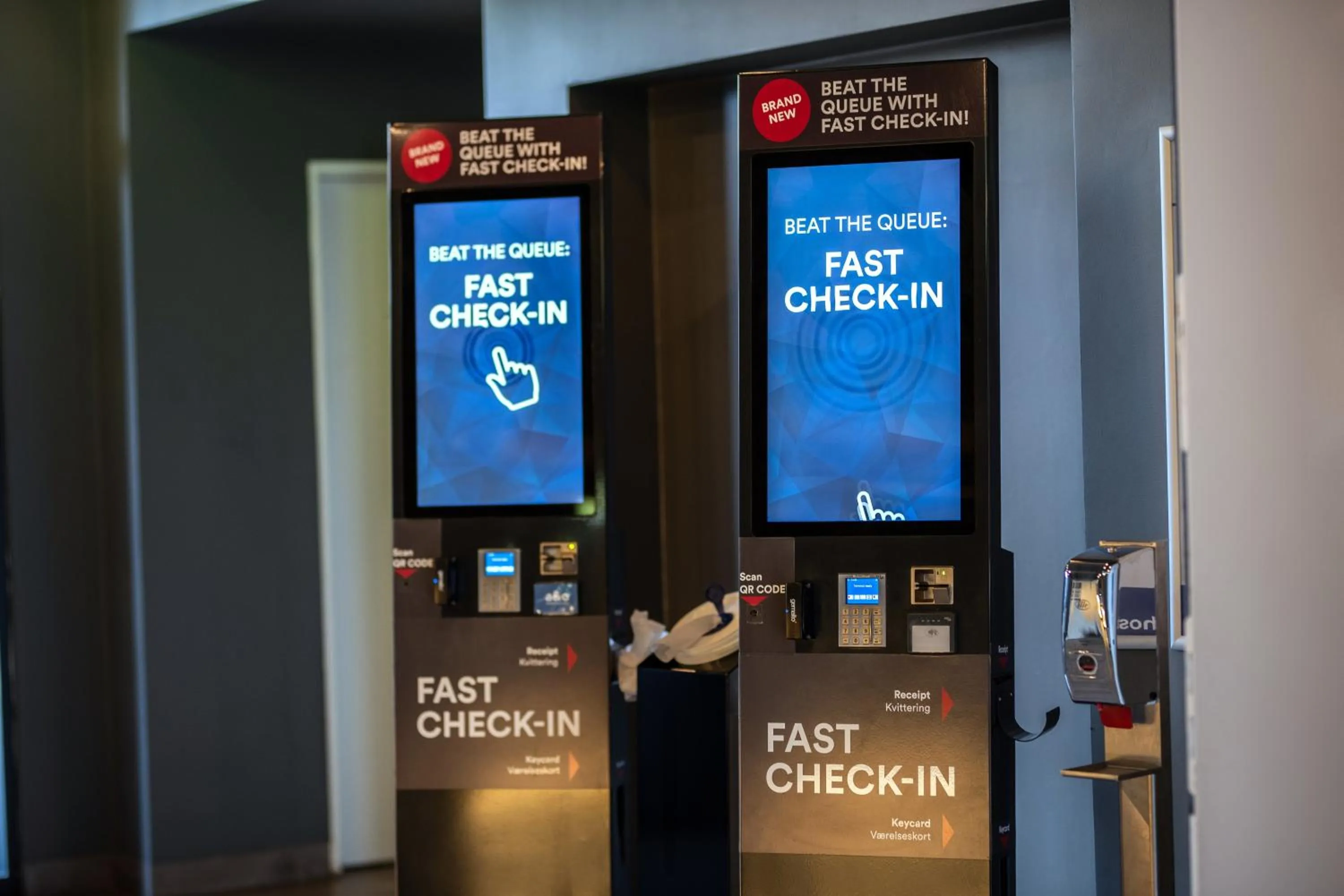 Lobby or reception in a&o Copenhagen Sydhavn