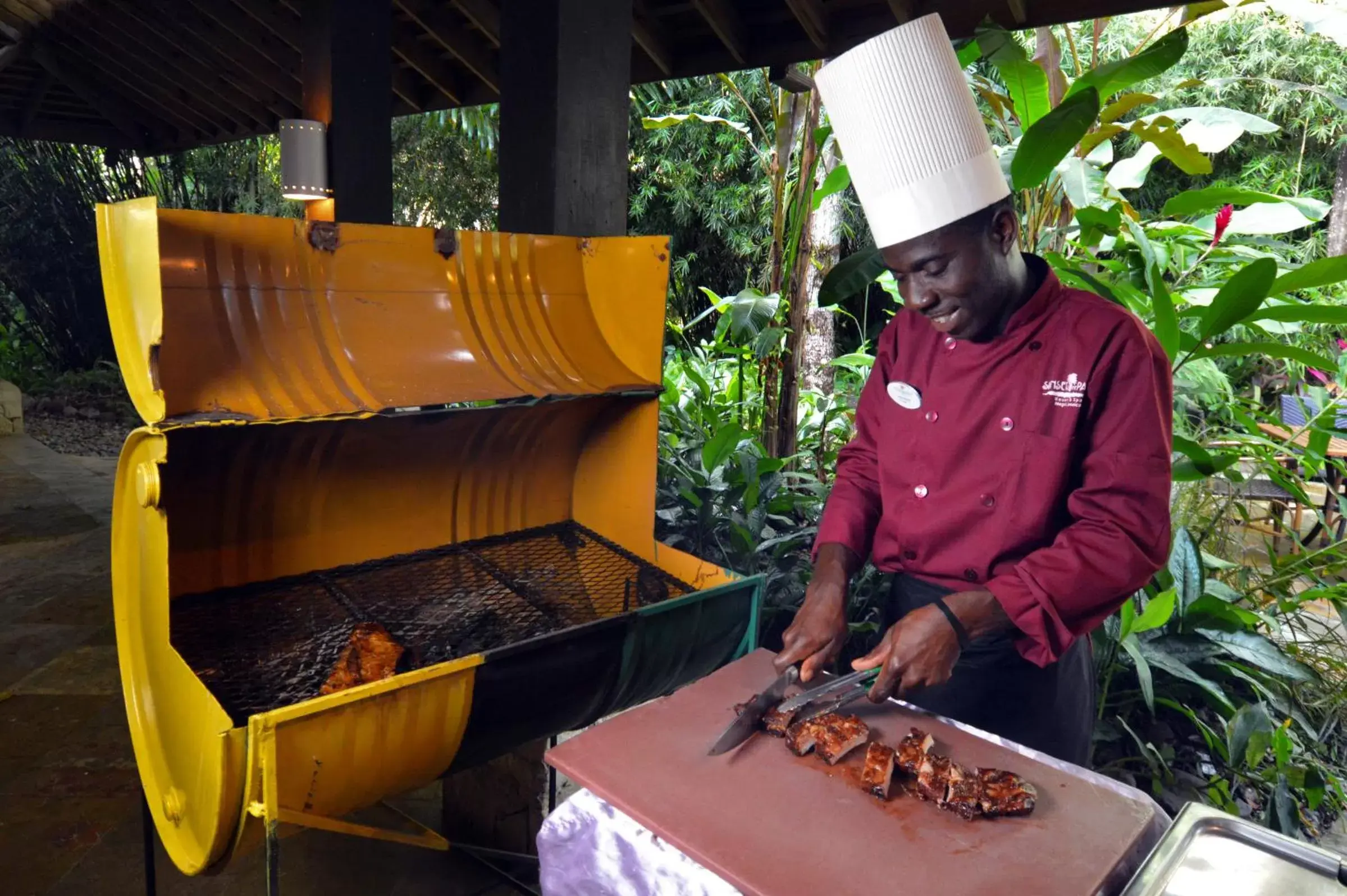 Staff, BBQ Facilities in Sunset at the Palms Resort - Adults Only - All Inclusive