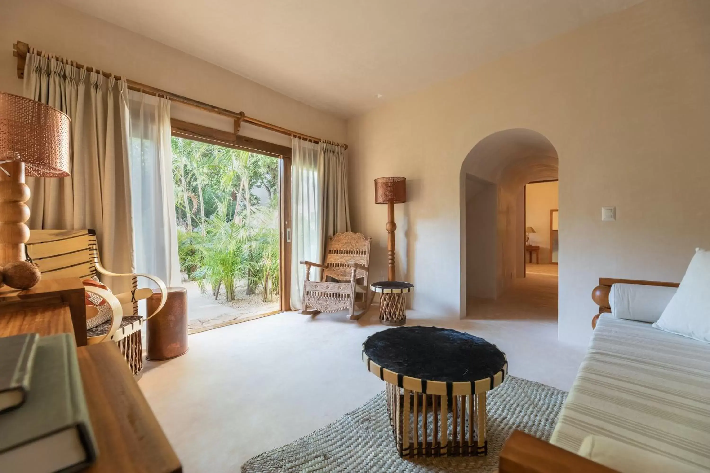 Living room, Seating Area in La Valise Tulum