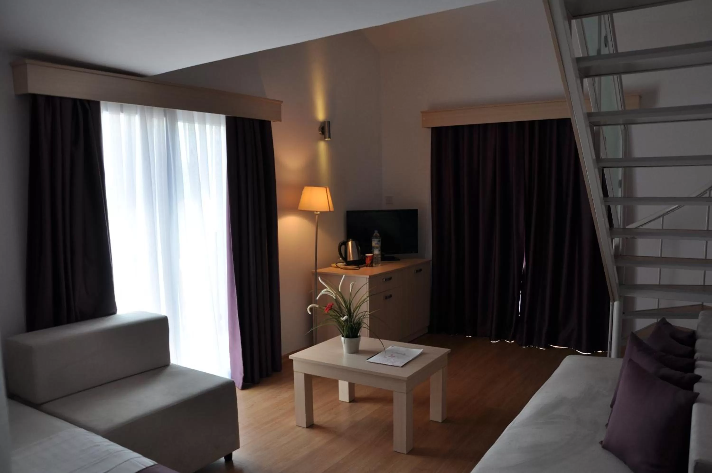 Communal lounge/ TV room in Manolya Hotel