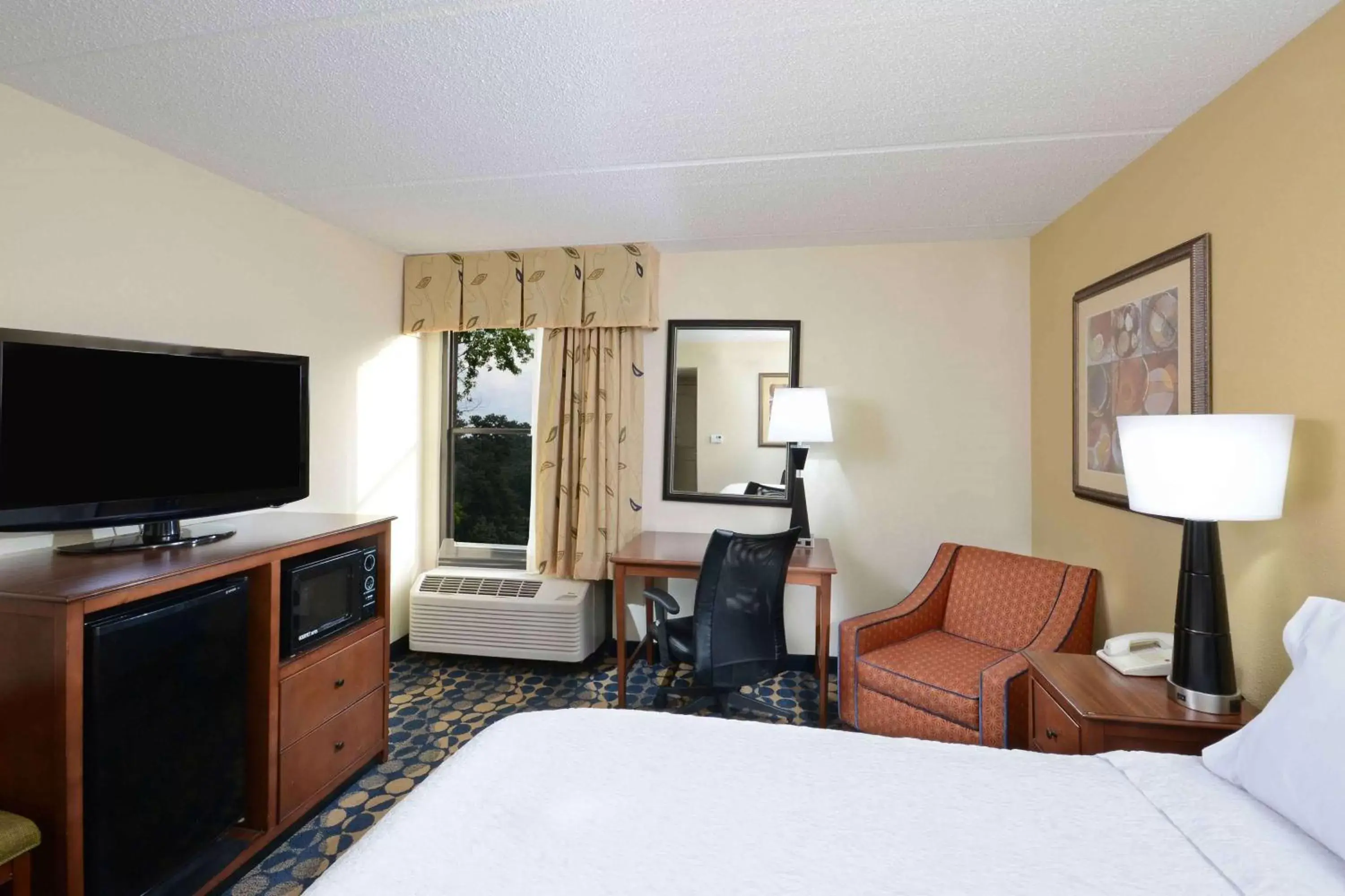 Bedroom, TV/Entertainment Center in Hampton Inn Fayetteville Fort Bragg