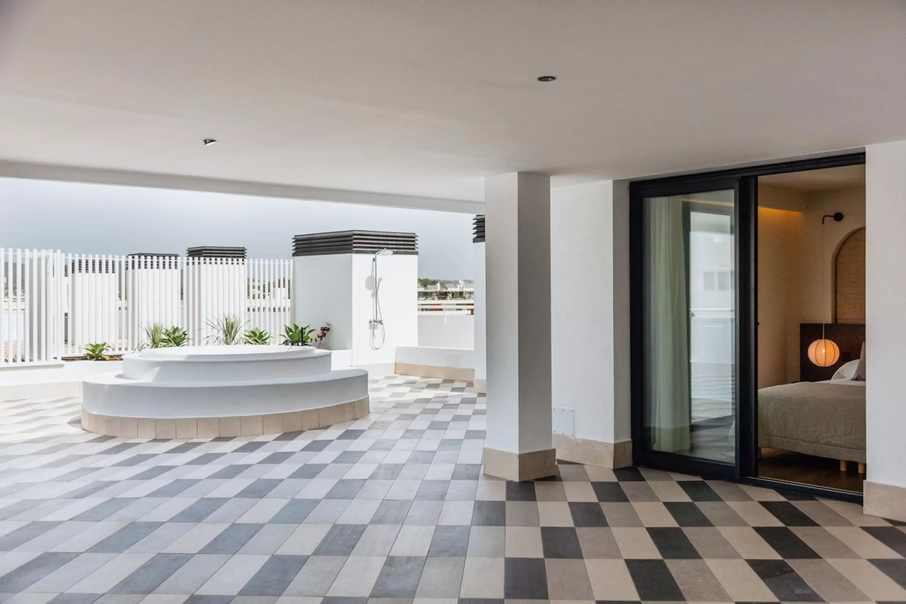 Balcony/Terrace, Bathroom in El Hotel Pacha - Entrance to Pacha Club Included