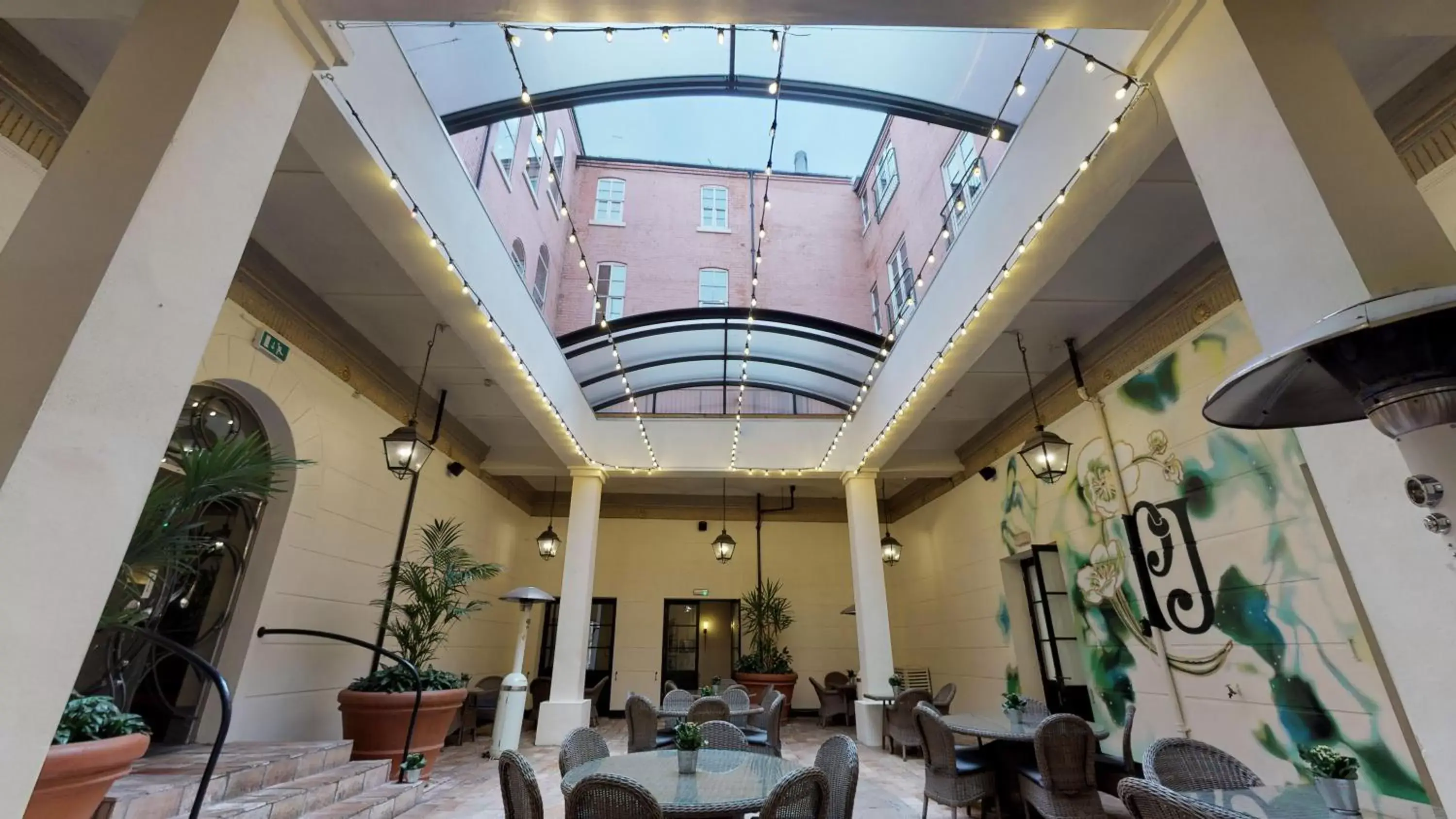Inner courtyard view in Hotel du Vin Birmingham