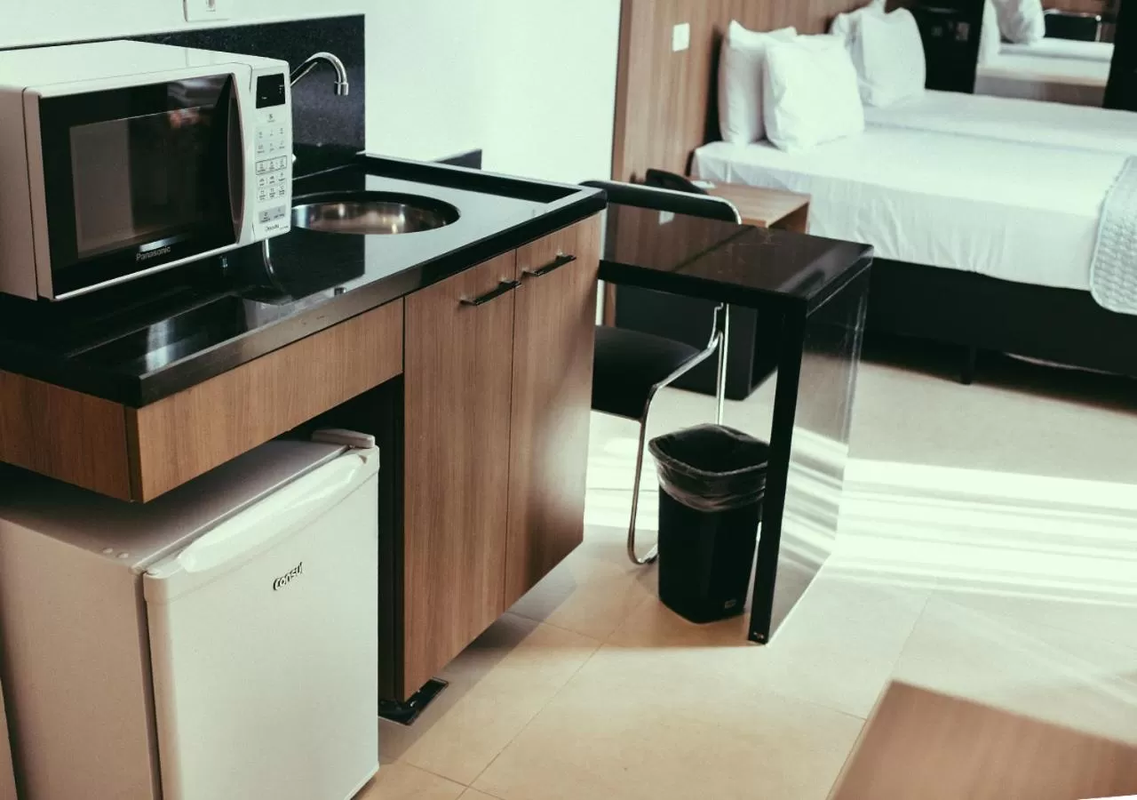 Dining area, Bed in Occitano Apart Hotel