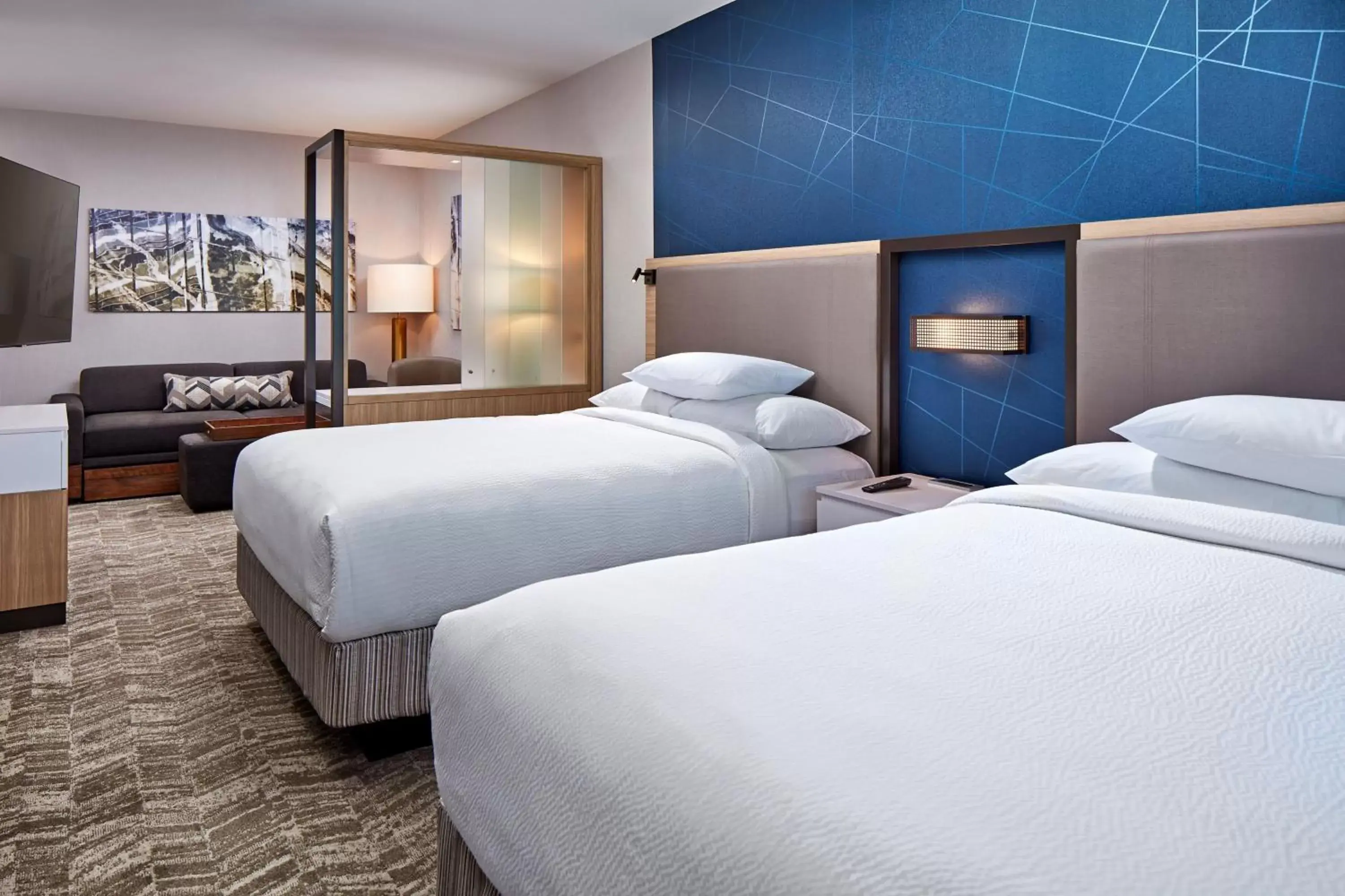 Bedroom, Bed in SpringHill Suites by Marriott Los Angeles Downey
