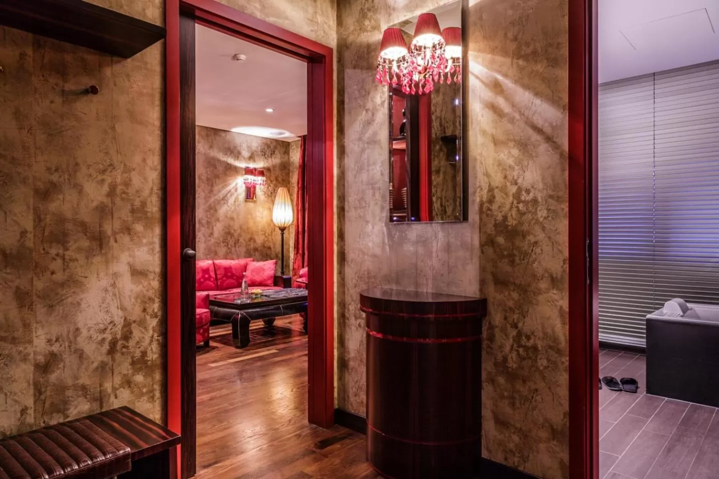 Living room, Bed in Buddha-Bar Hotel Prague