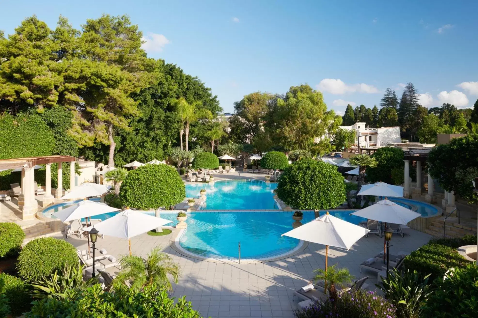 Garden, Pool View in Corinthia Palace Malta