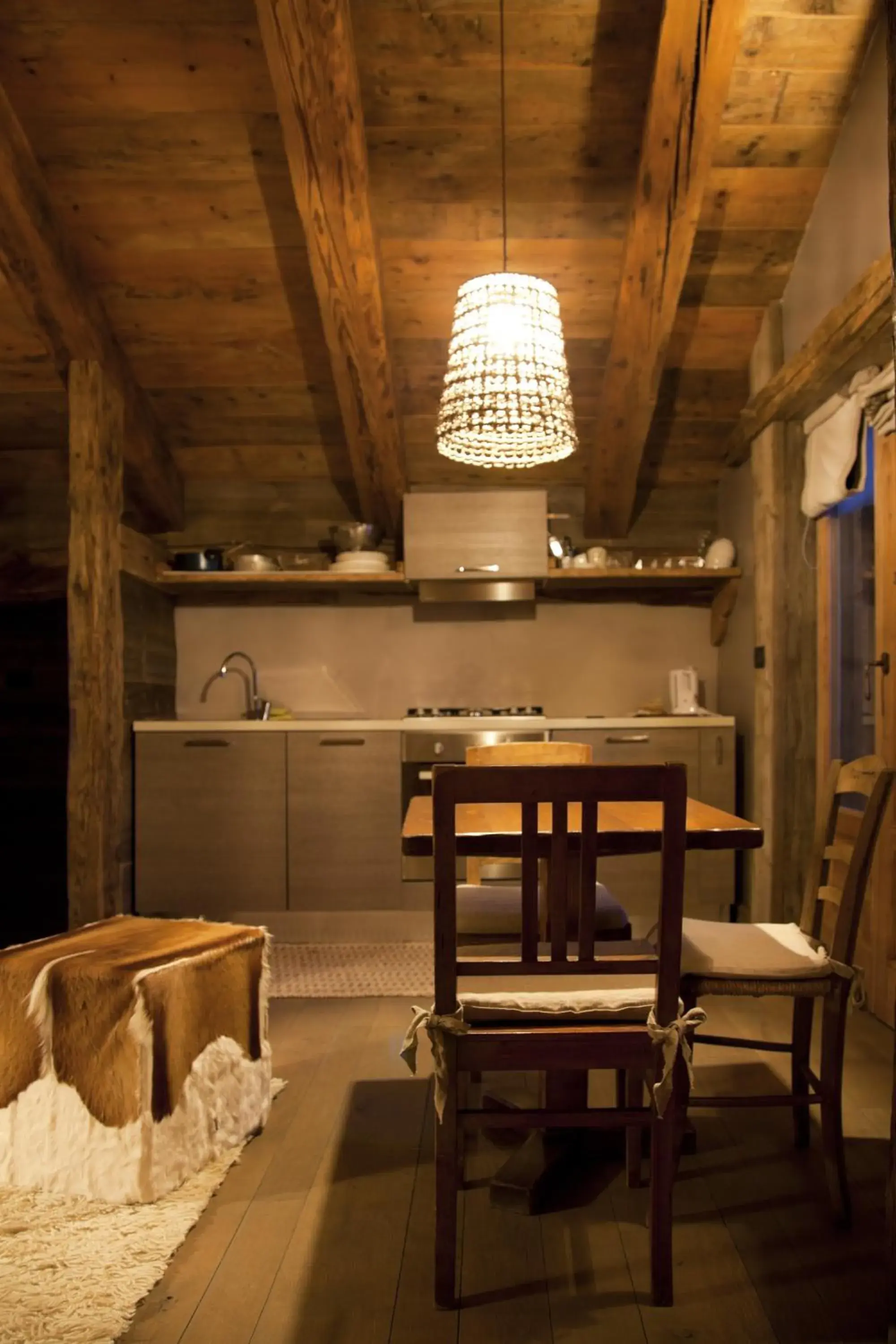 Kitchen or kitchenette in Hotel Chalet Svizzero