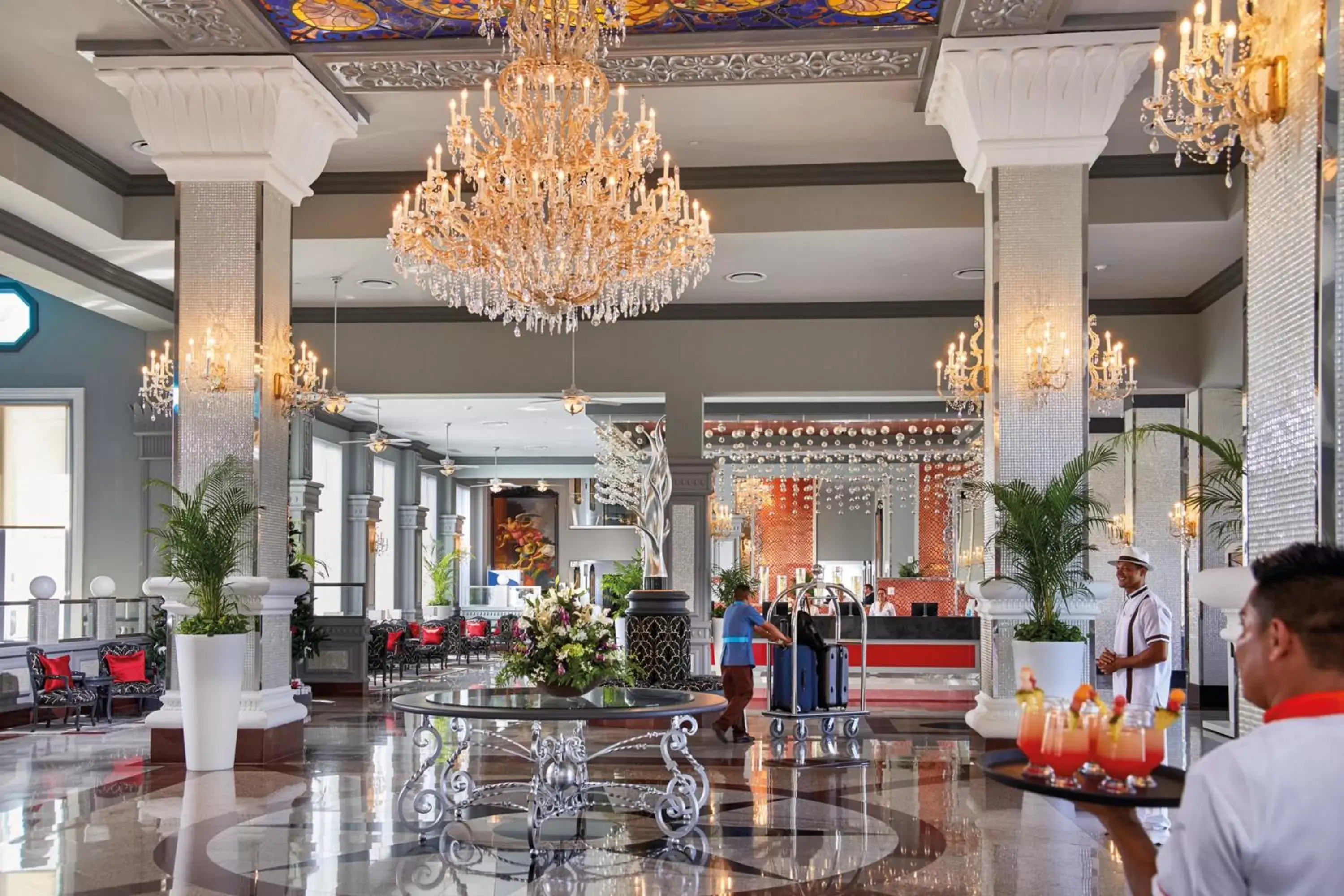 Lobby or reception, Restaurant/Places to Eat in Riu Palace Riviera Maya - All Inclusive