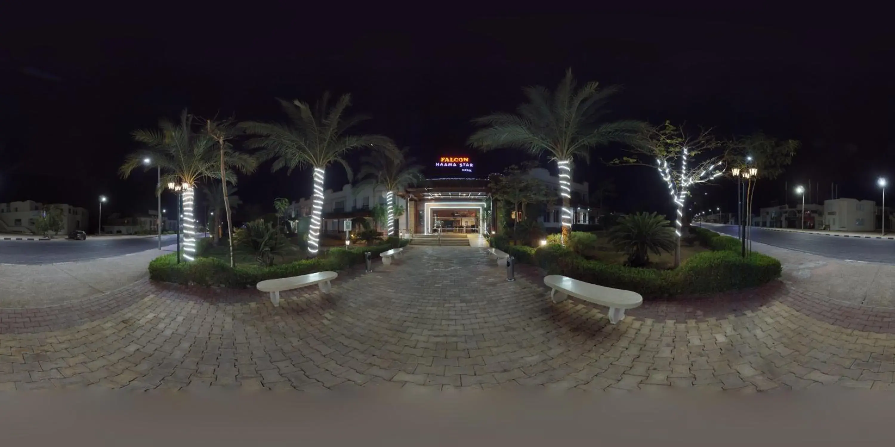 Patio, Property Building in Falcon Naama Star Hotel