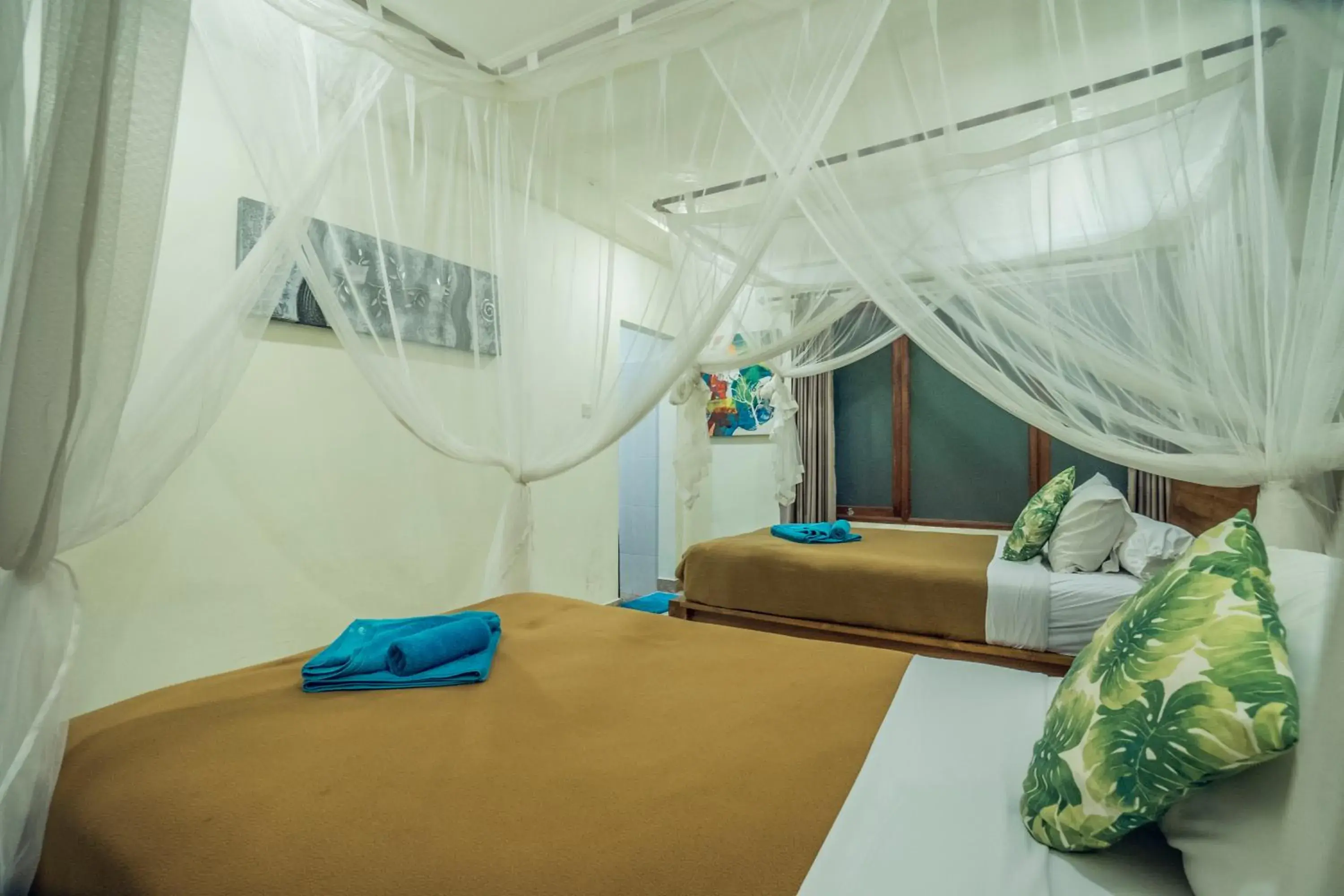 Bedroom, Bed in Gajah Biru Bungalows