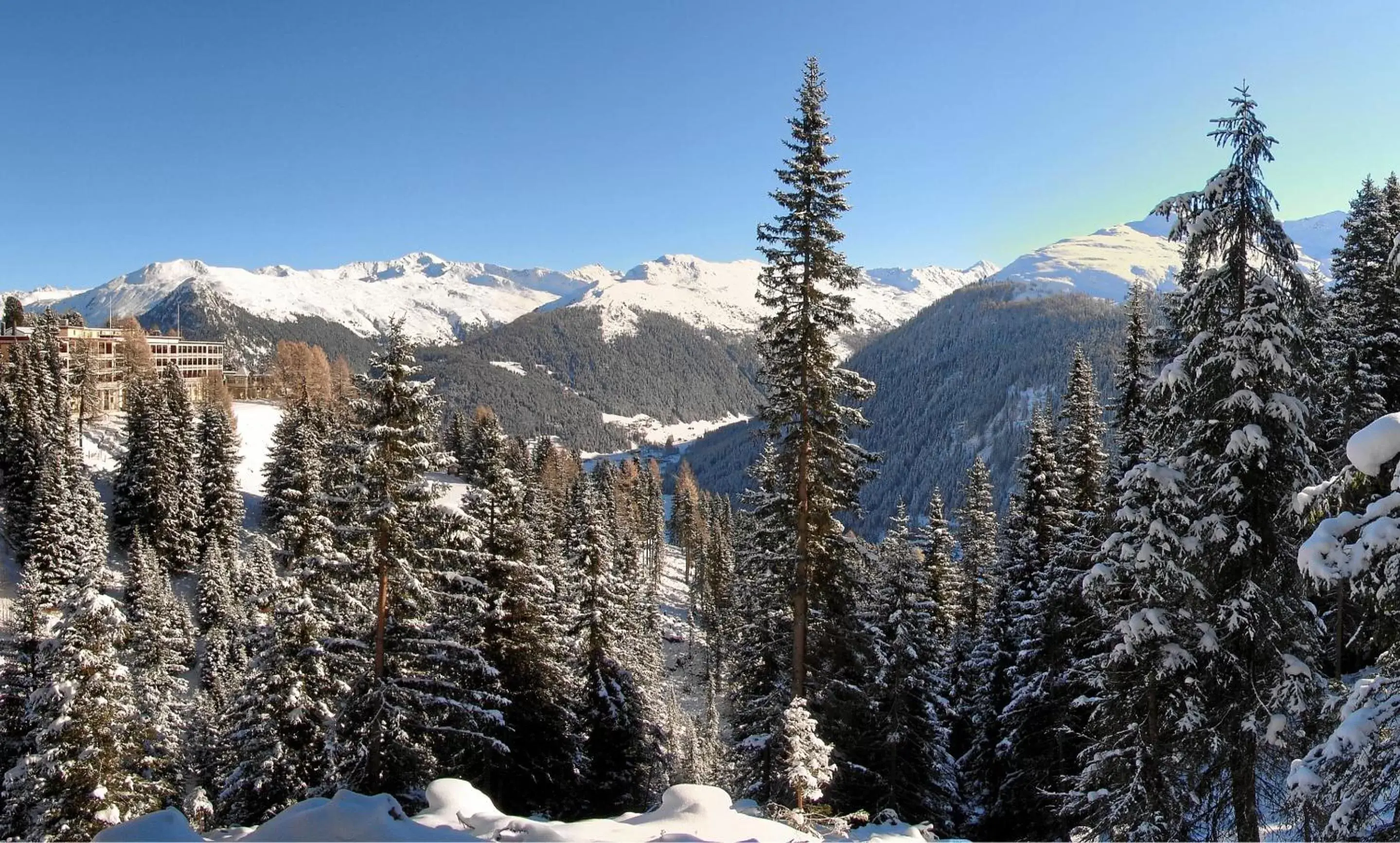 Natural landscape, Winter in Schatzalp Hotel