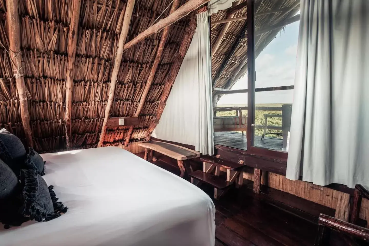 Photo of the whole room, Bed in Hidden Treehouse Tulum Eco-Hotel