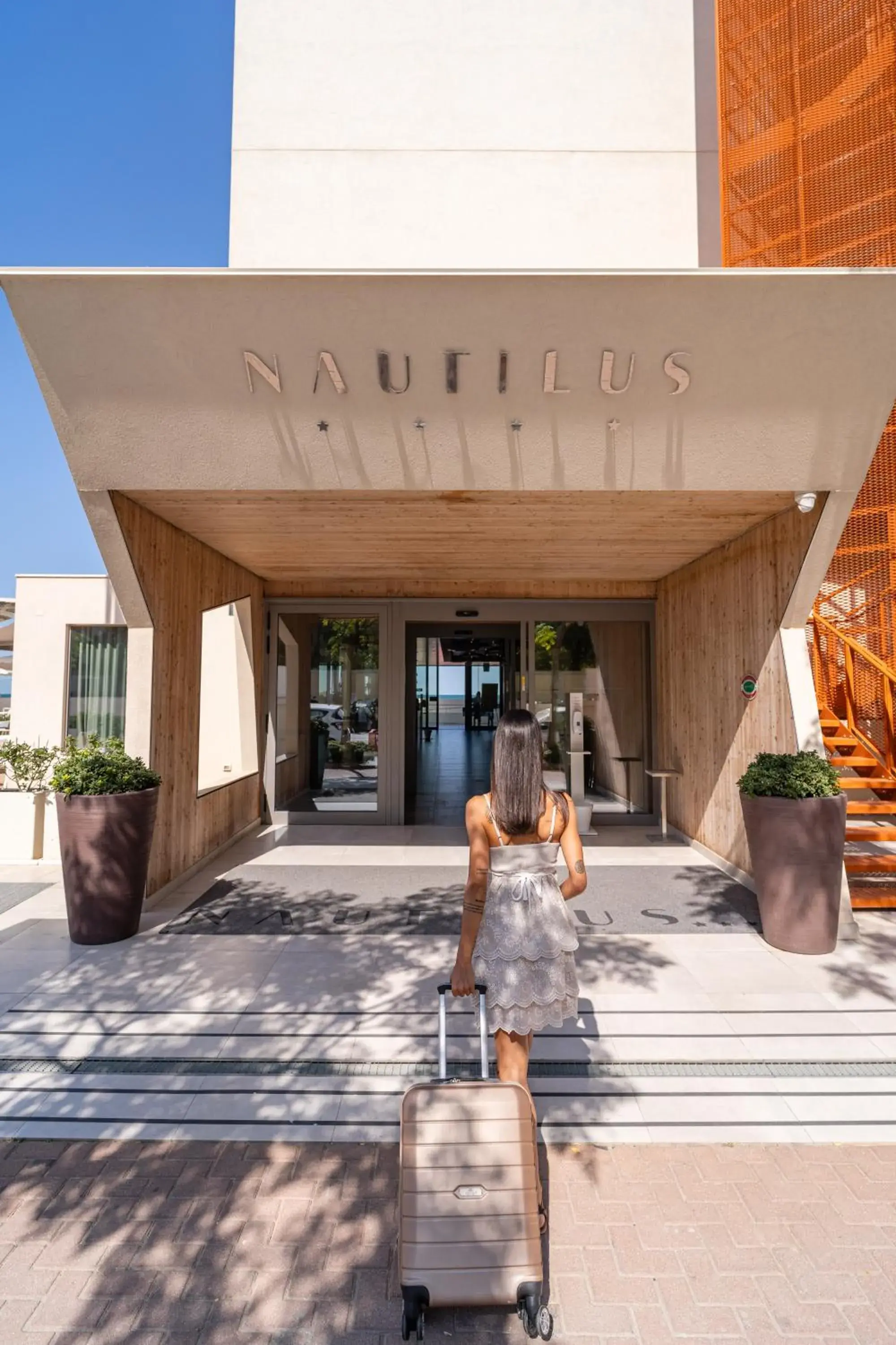 Facade/entrance in Nautilus Family Hotel