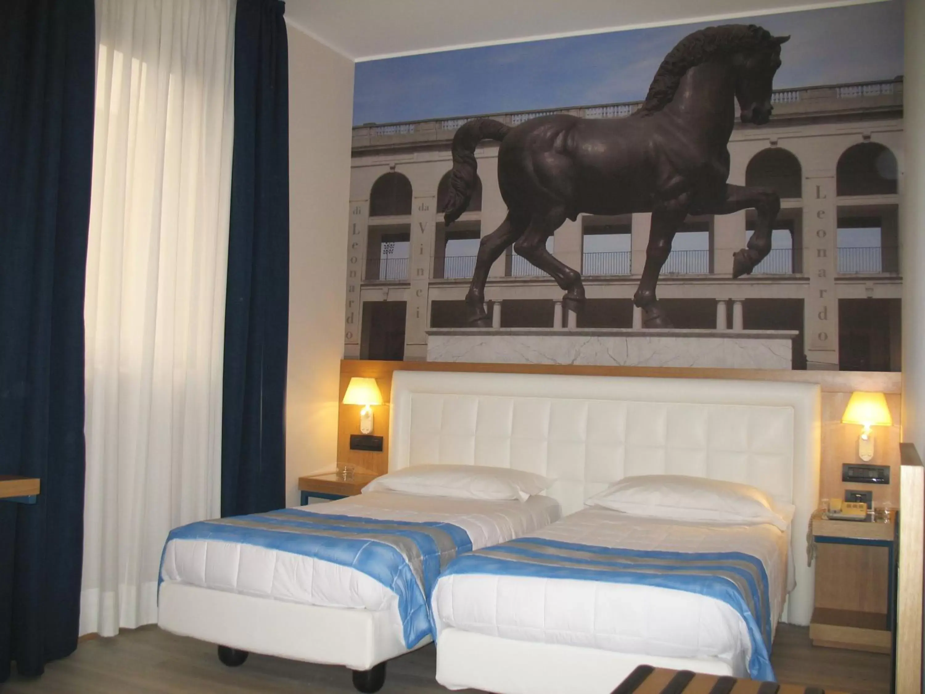 Bed in Hotel Domenichino