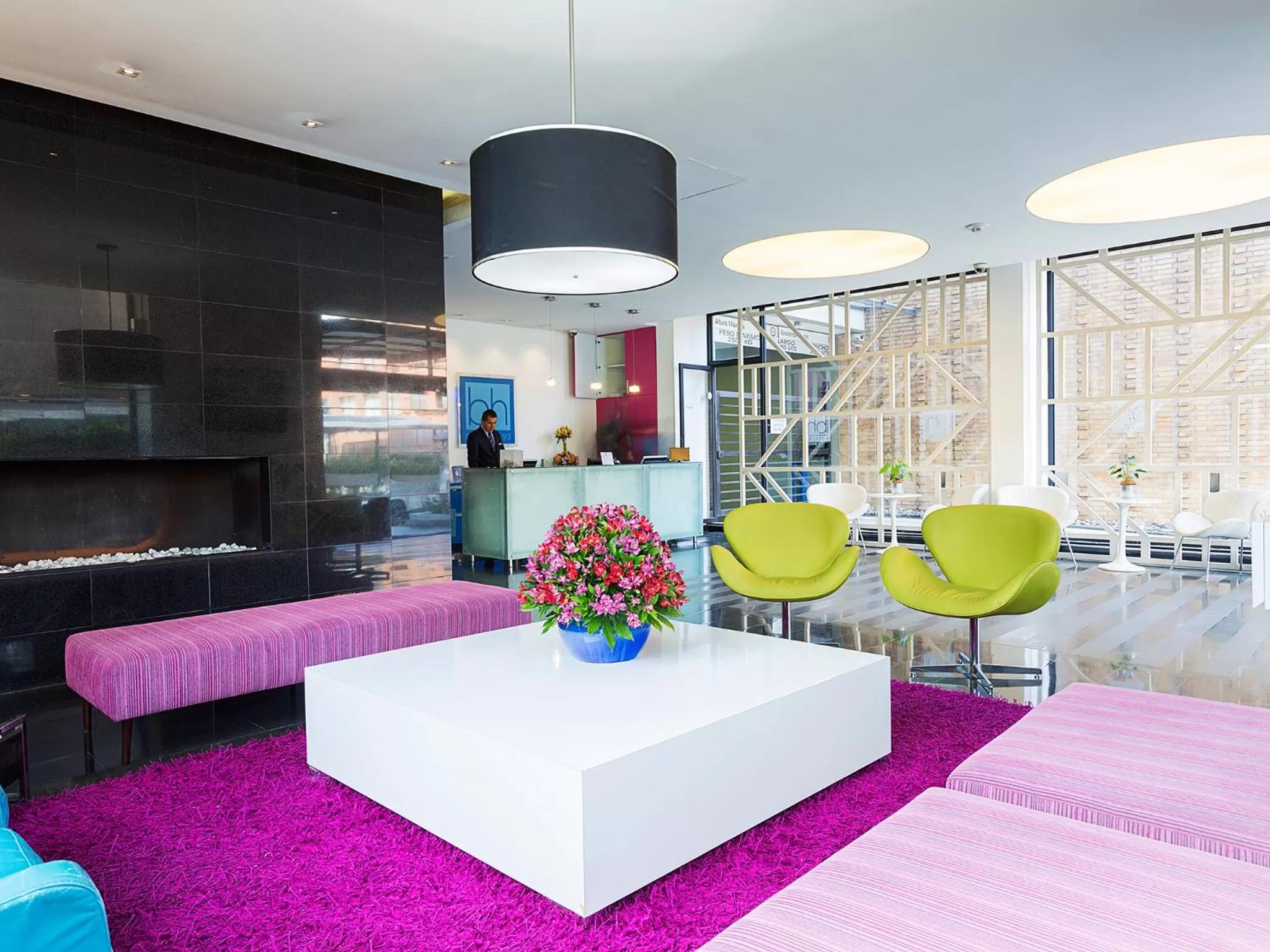 Lobby or reception, Bed in Hotel bh Parque 93