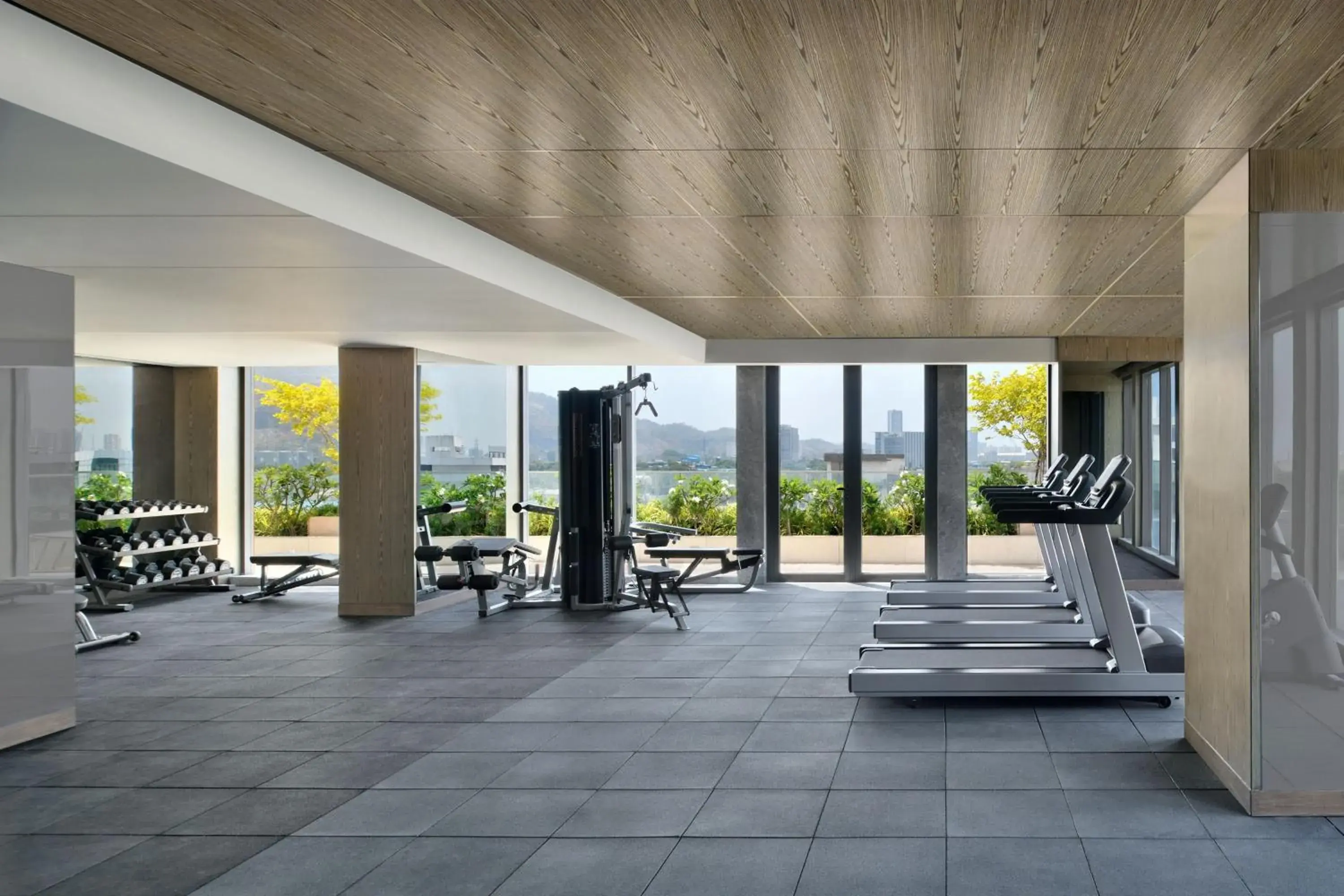 Fitness centre/facilities in Marriott Executive Apartments Navi Mumbai