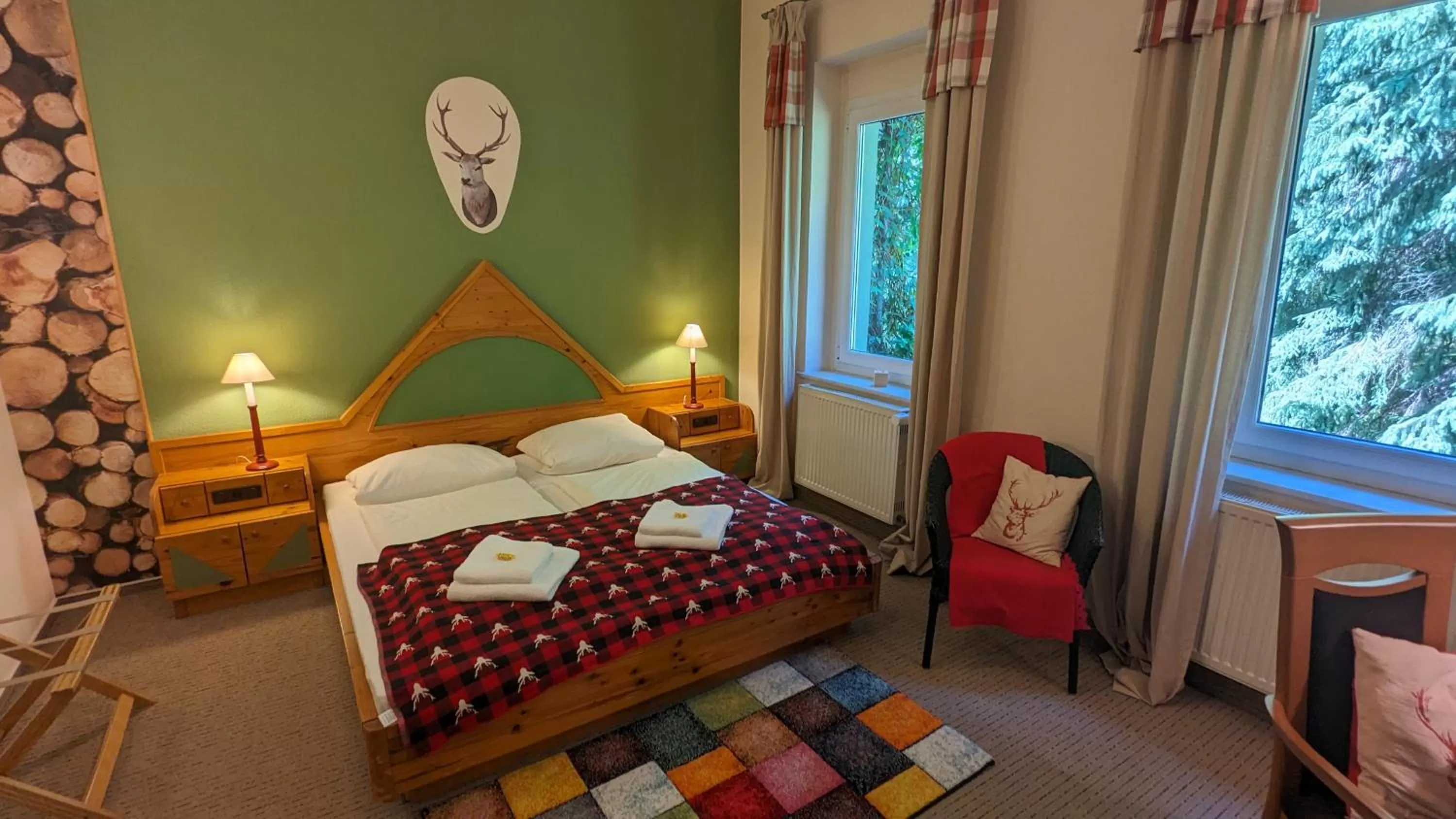 Photo of the whole room, Bed in Naturhotel Forsthaus