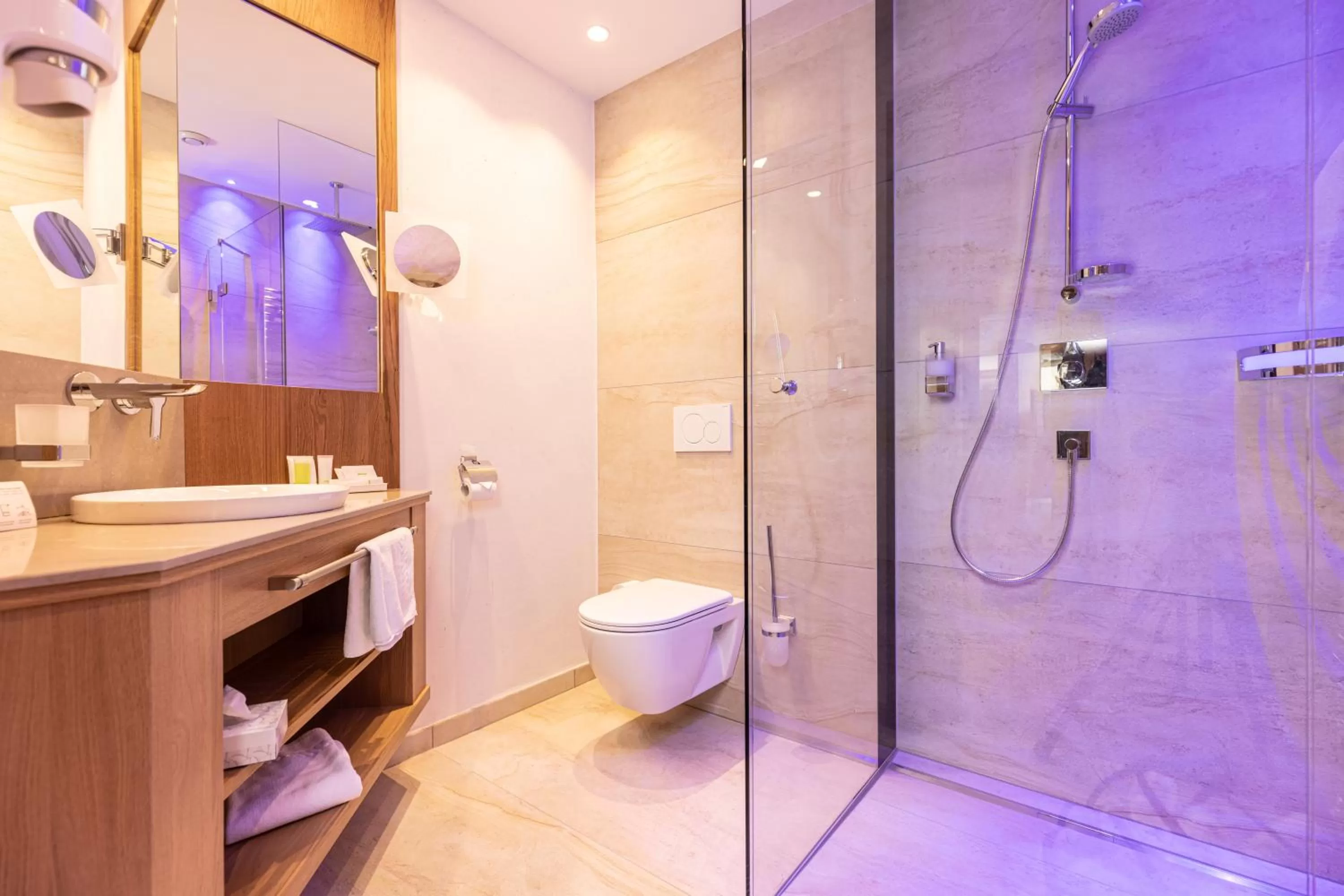 Shower, Bathroom in Natur & Spa Resort "Der Alpbacherhof" Superior