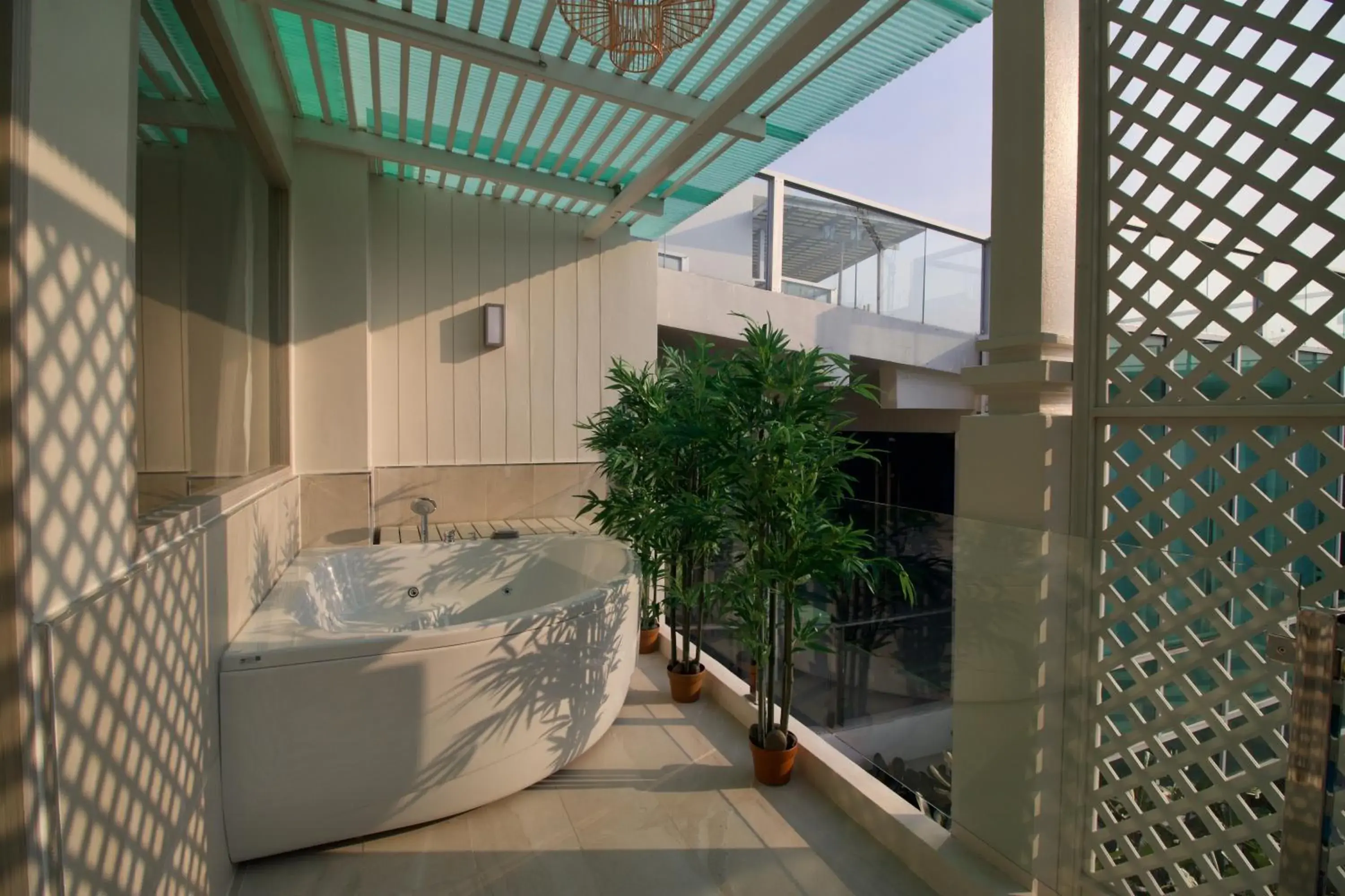 Balcony/Terrace, Bathroom in The Sea Cret Hua Hin Hotel