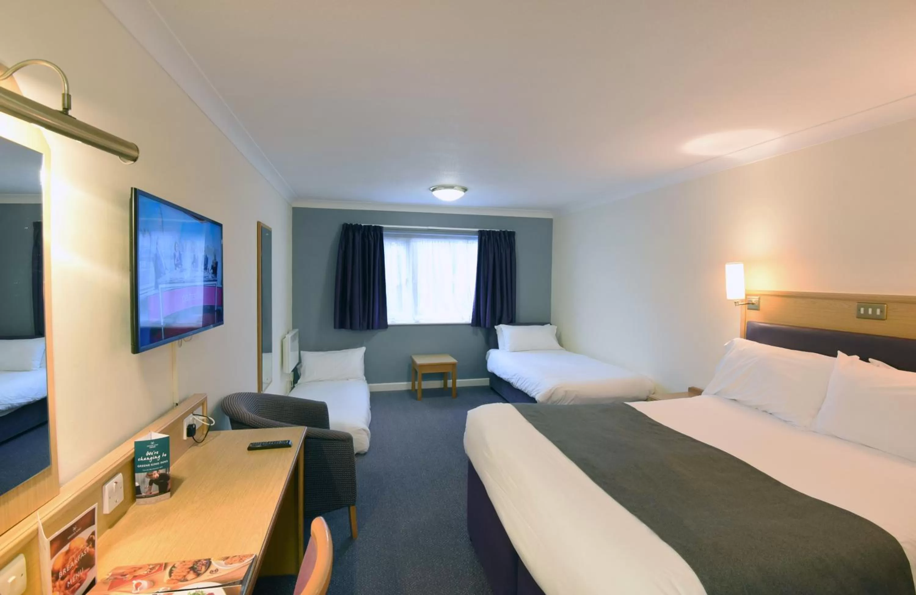 Bedroom, Bed in Royal Oak by Greene King inns